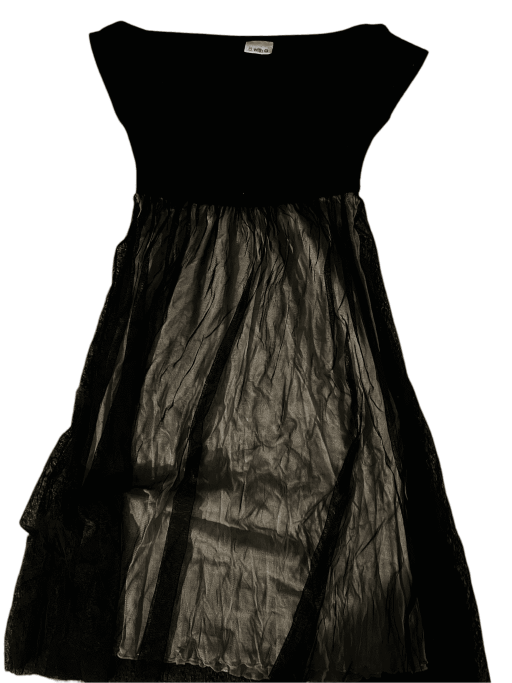 B with G dress black Sz M sheer Minimalist Summer Monochrome Emo