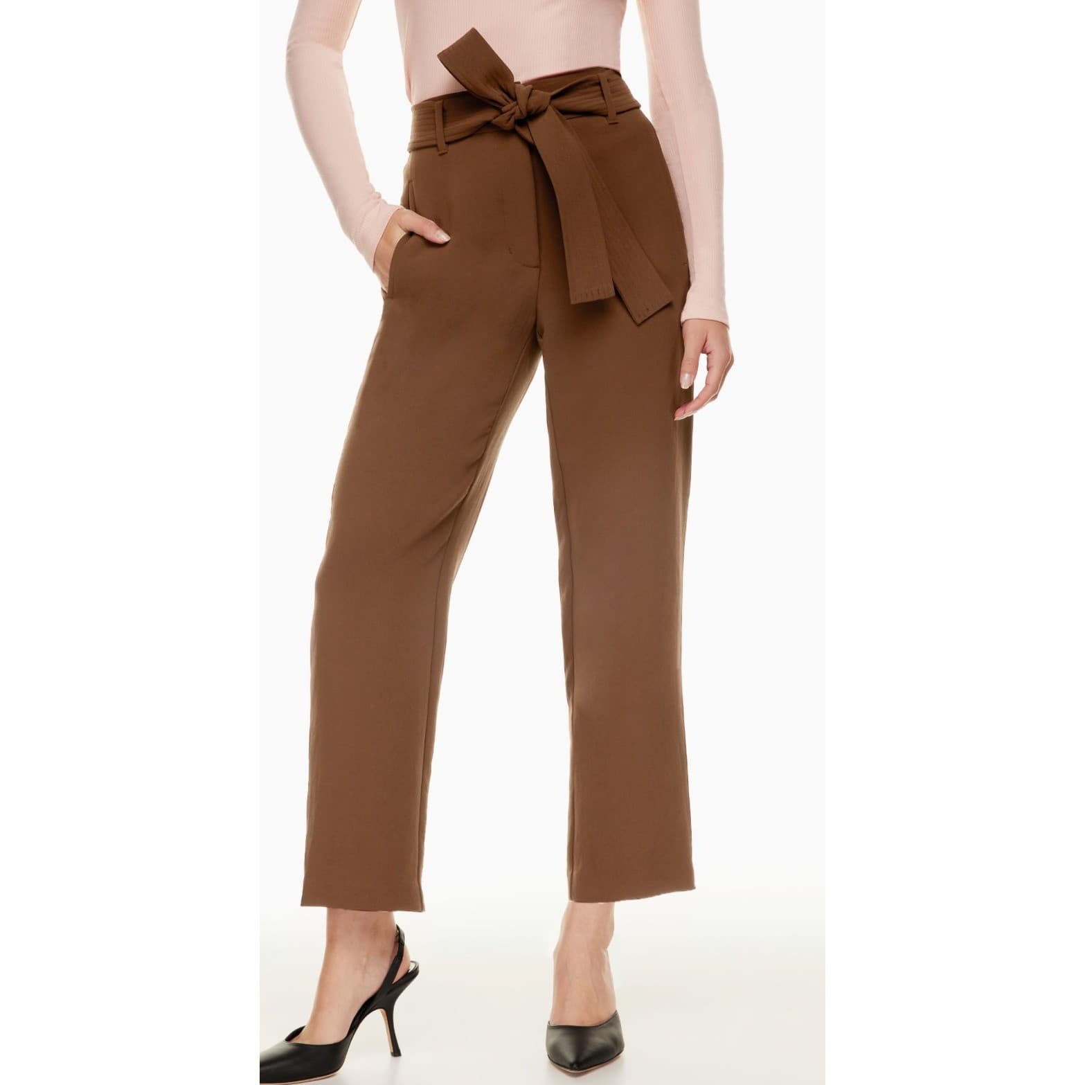 Wilfred Brown Dress Pants Sz 0 Office Siren Minimalist Chic Workwear