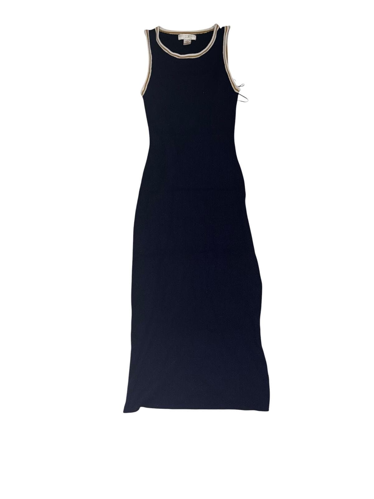 Caroline Constas Knit Stretch Maxi Dress Navy Sz S Nautical Boho Luxury