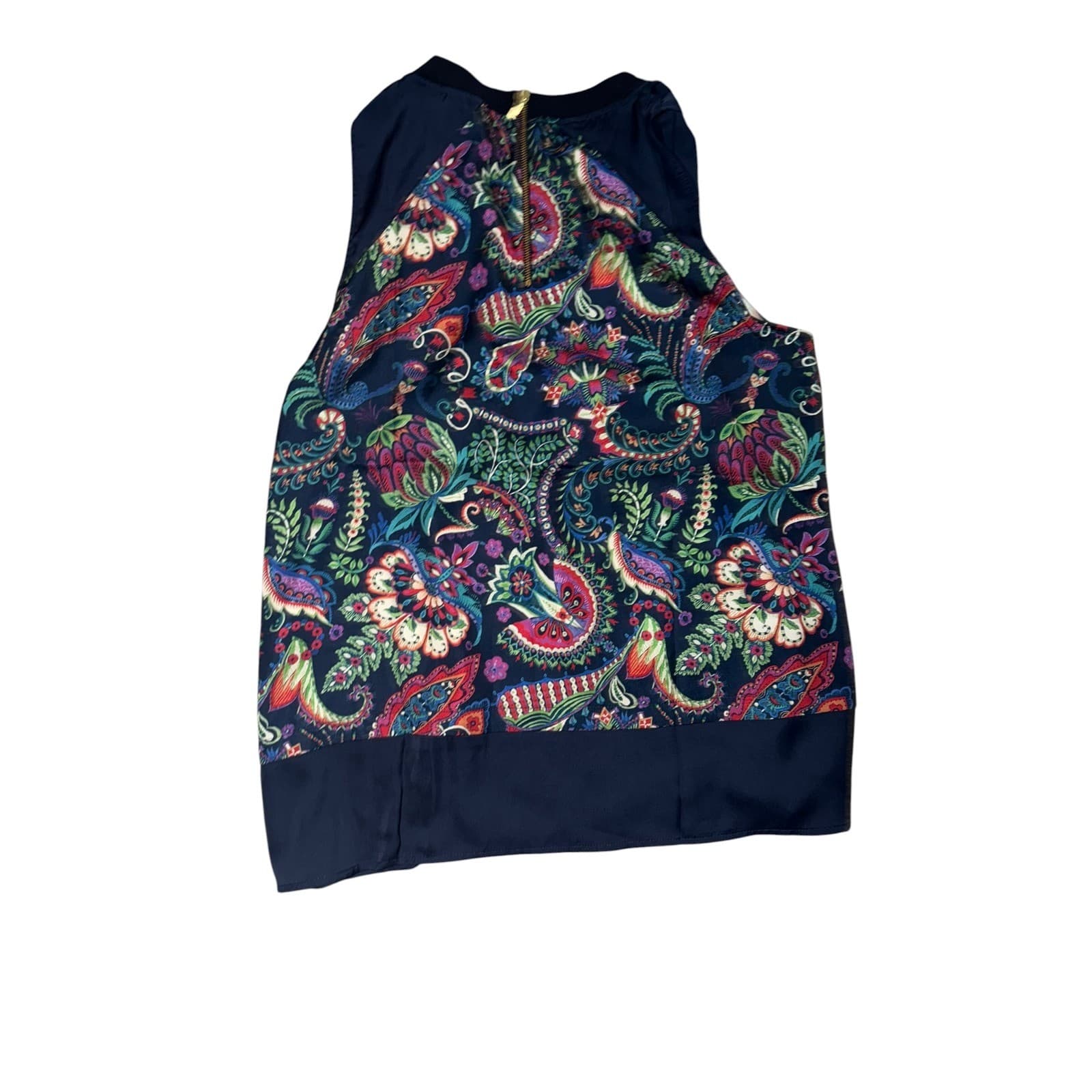 Desigual Blue Floral Global Traveller Top Sz XL Sleeveless NWT Dopamine