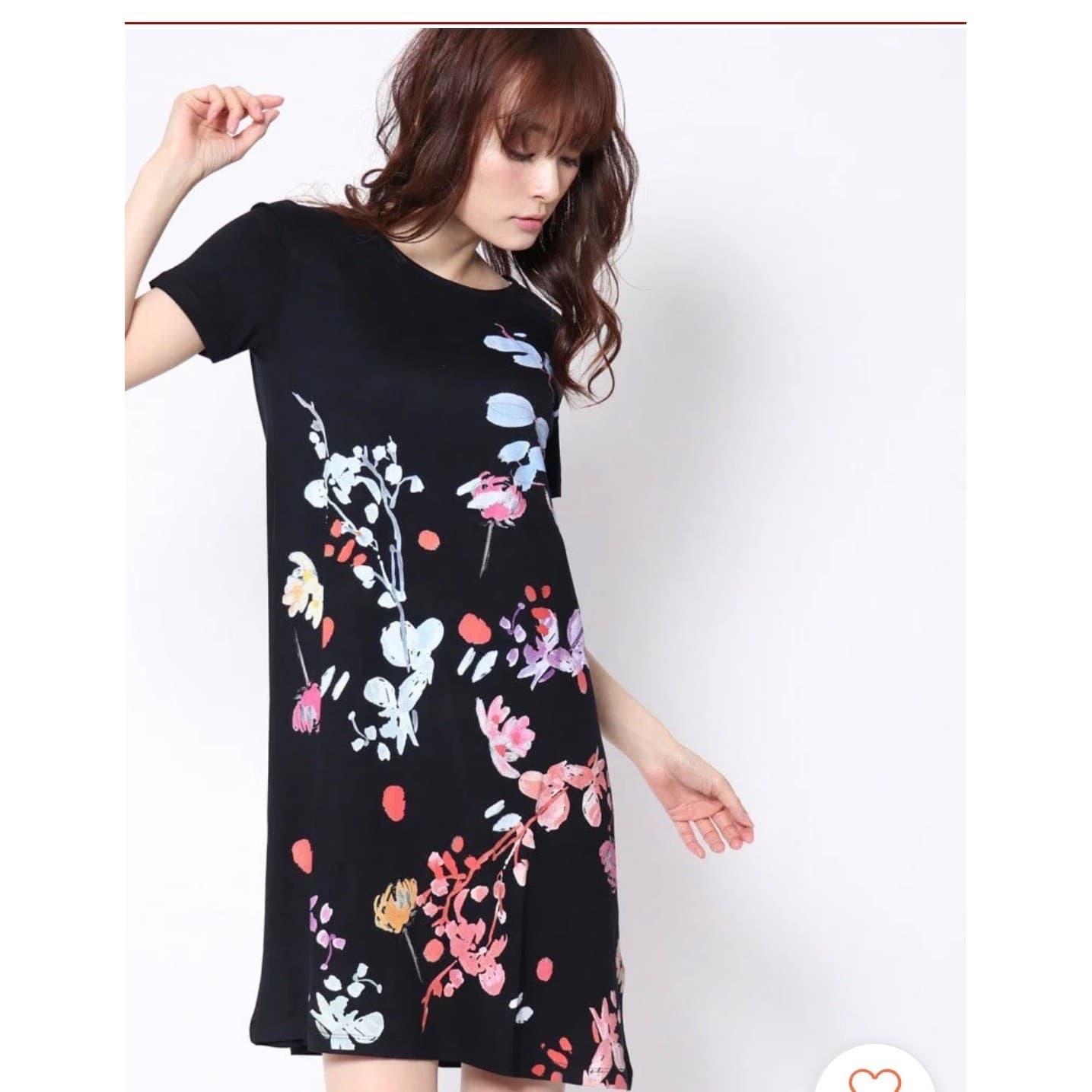 Desigual Floral Viscose Dress Sz M | Short Sleeve Cottagecore Boho