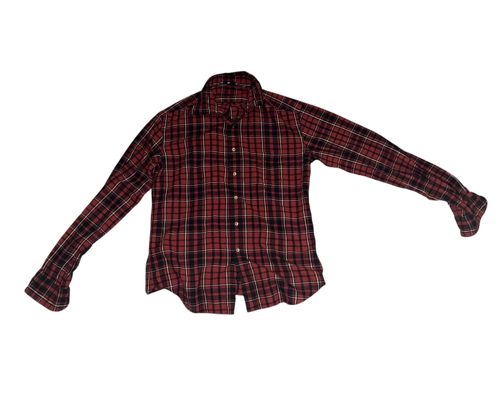 45R 45RPM Red Cotton Flannel Shirt Size 5 Made in Japan Luxury
