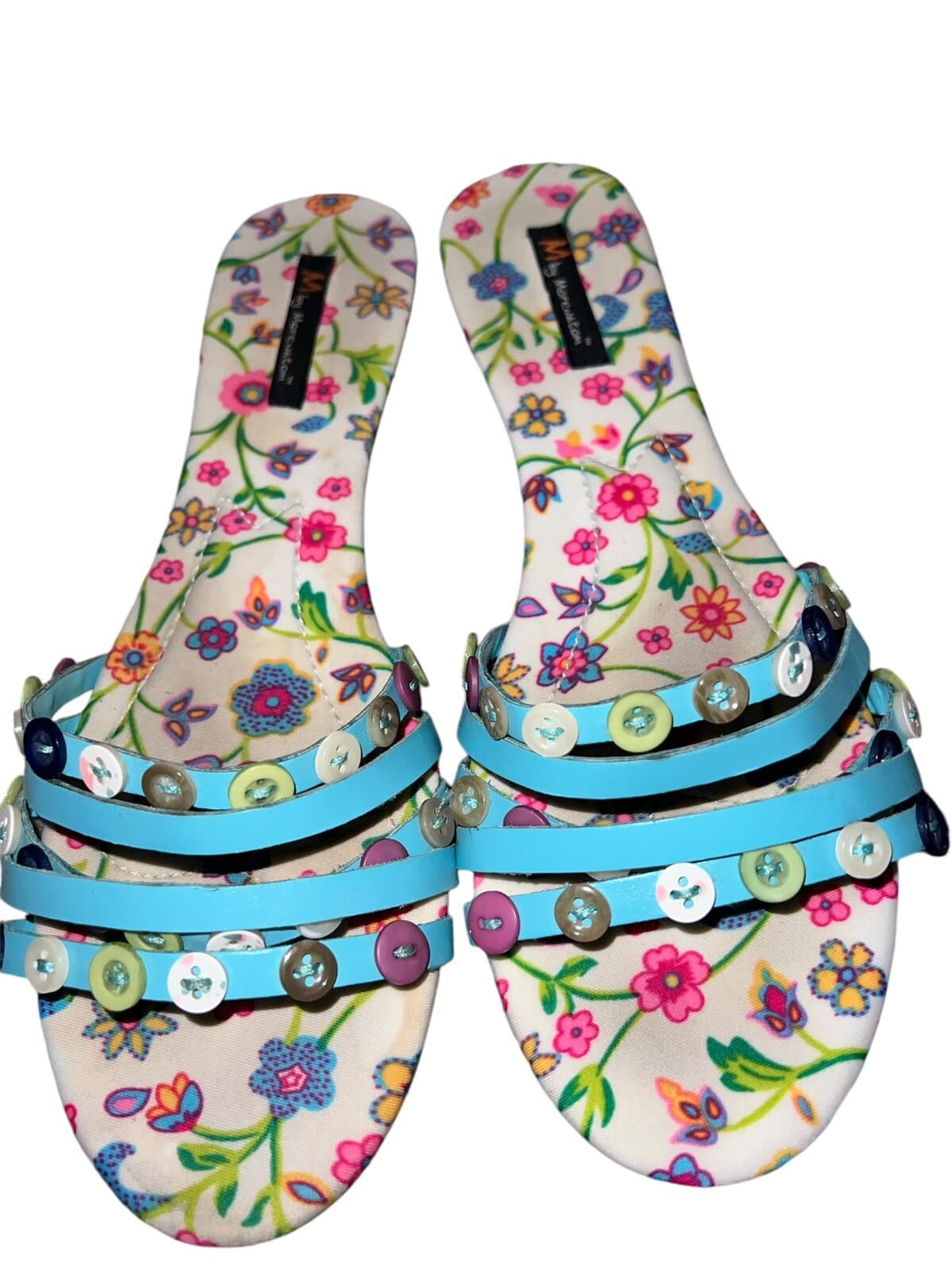 M by Morenatom Blue sandals Sz 10 Boho Chic Bohemian