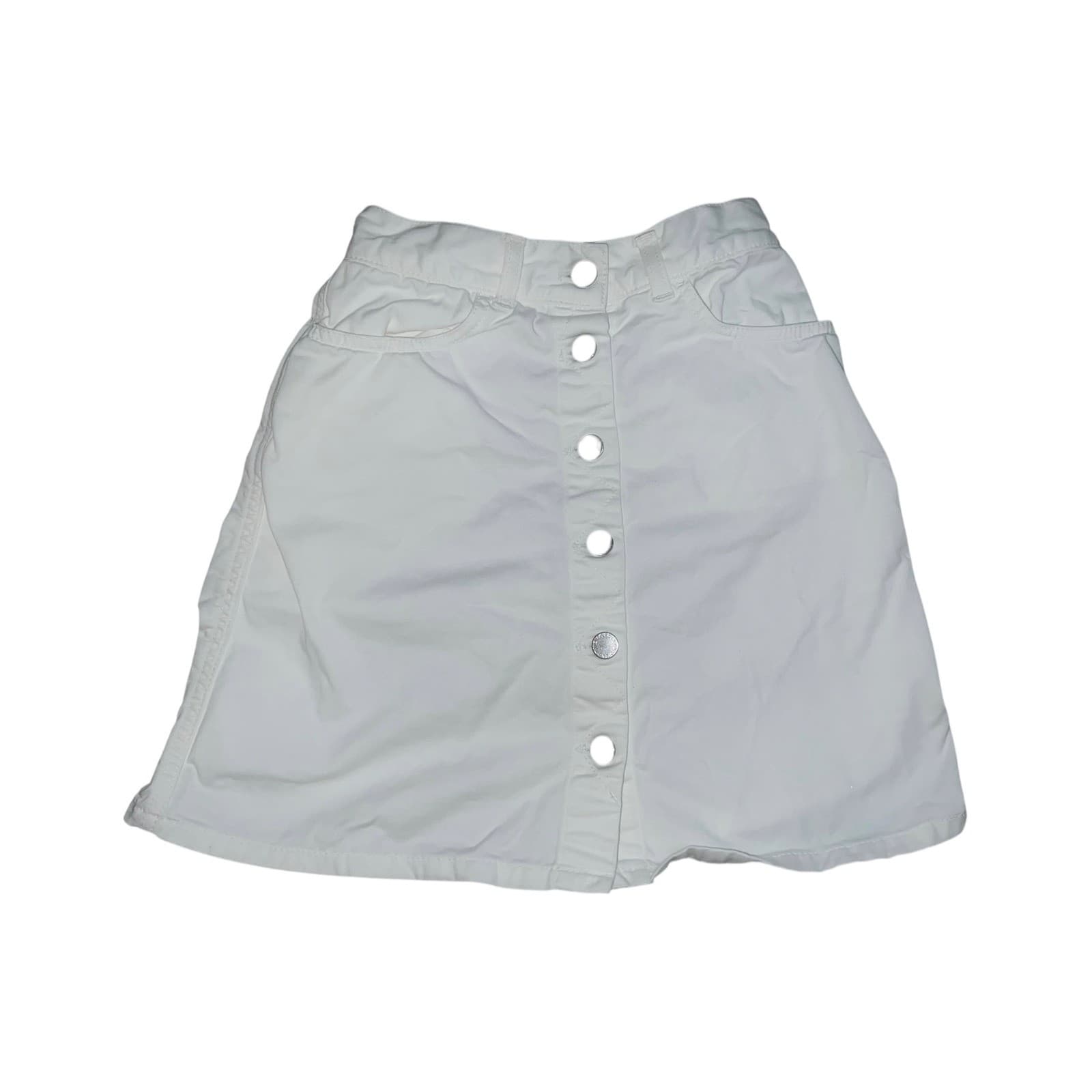 STELLA MCCARTNEY white denim buttoned skirt sz 25 designer luxury