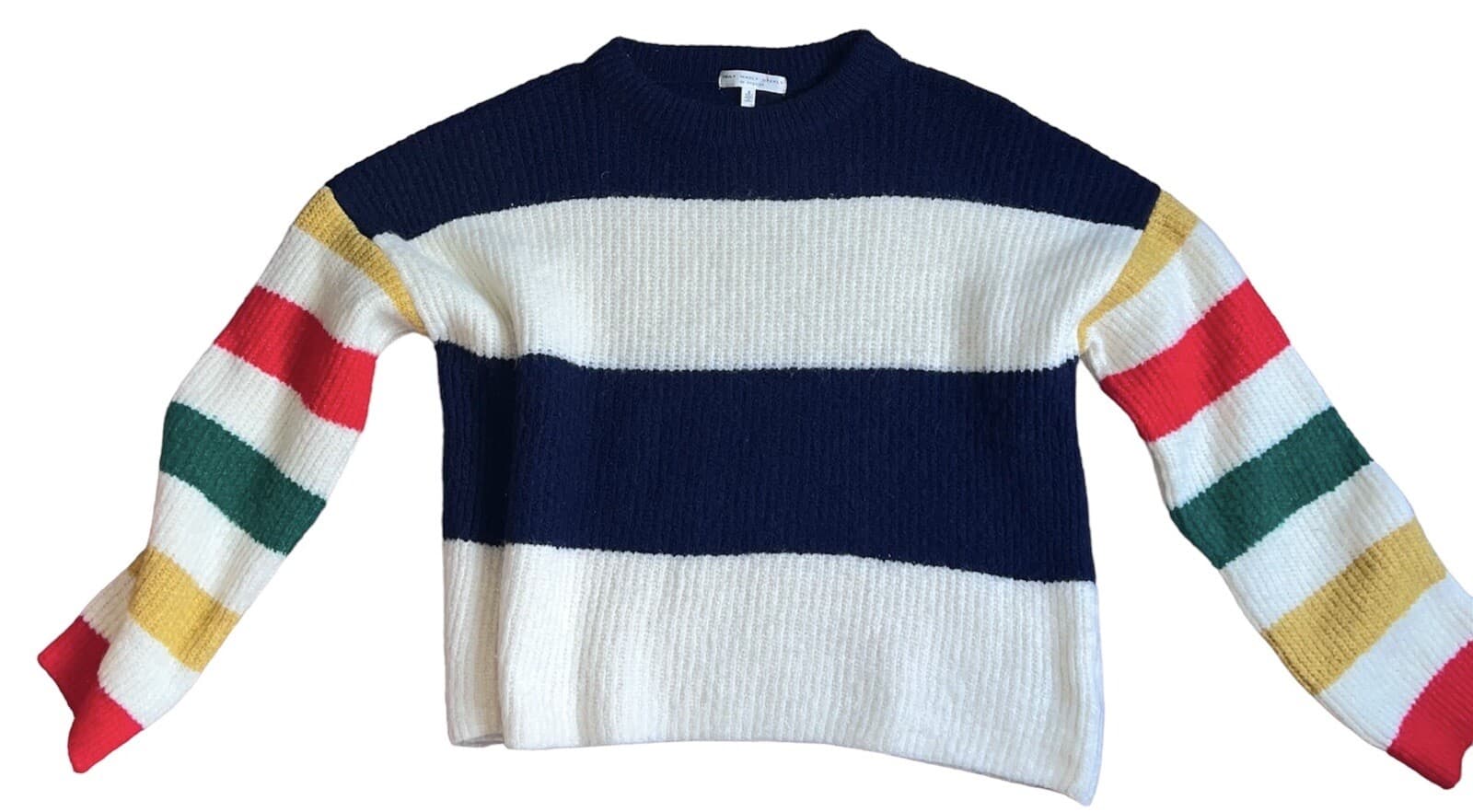 Truly Madly Deeply Stripe Long Sleeve Crew Neck Comfy Preppy Sz S