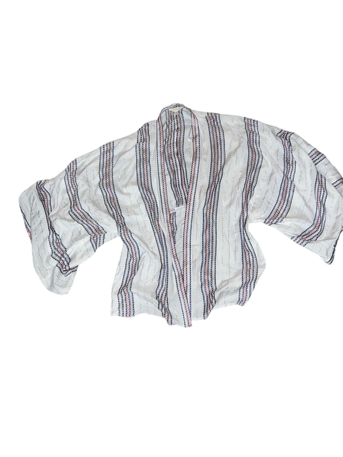 Sim & Sam Kimono L/XL Striped Coastal Boho Bohemian Summer