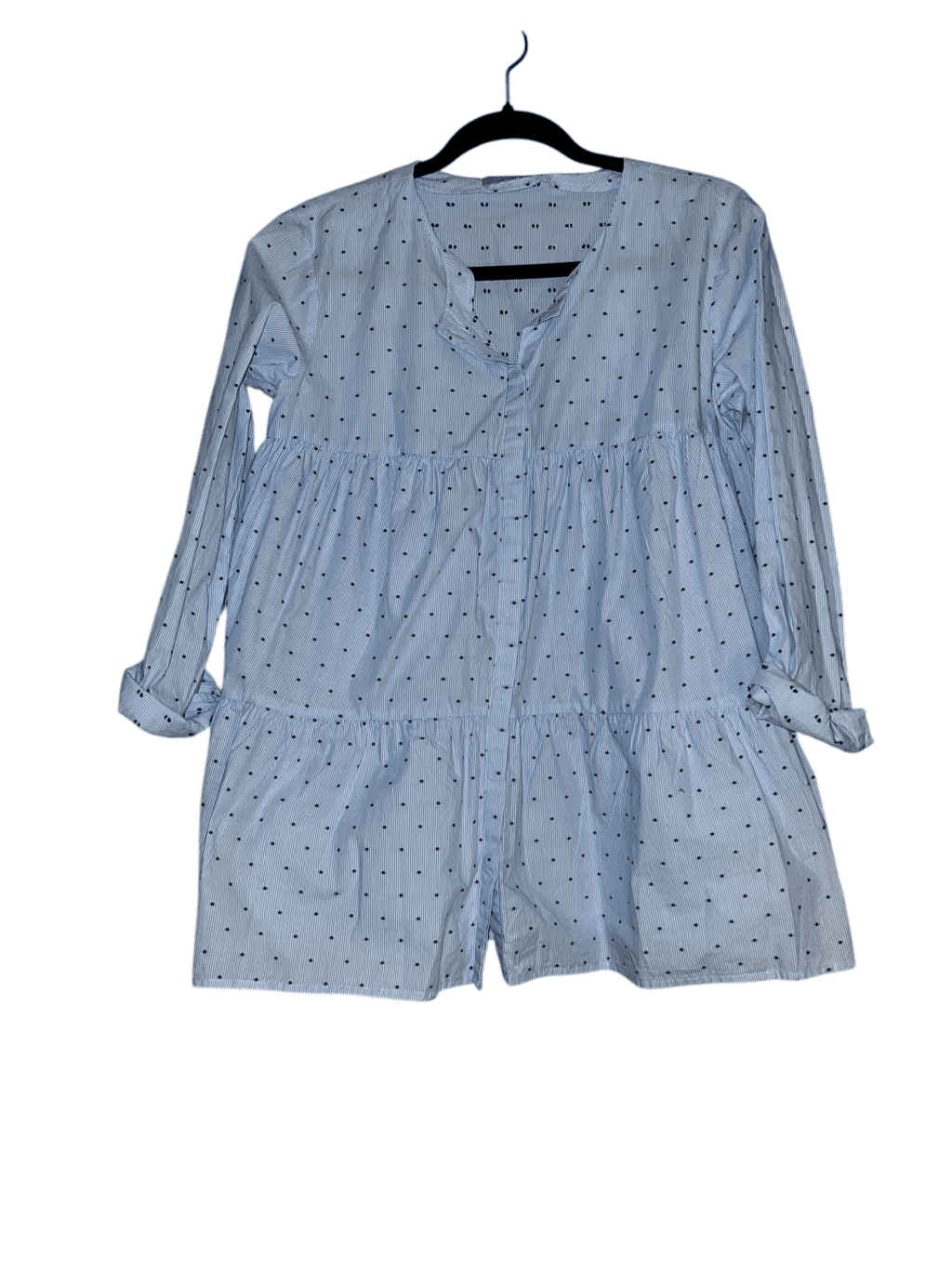 Stefanal blue button down shirt size m Tunic Cottagecore Boho