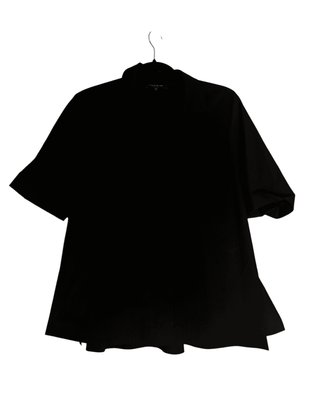 Lafayette 148 black button down sz s Short Sleeves Collar Minimalist Office Sire