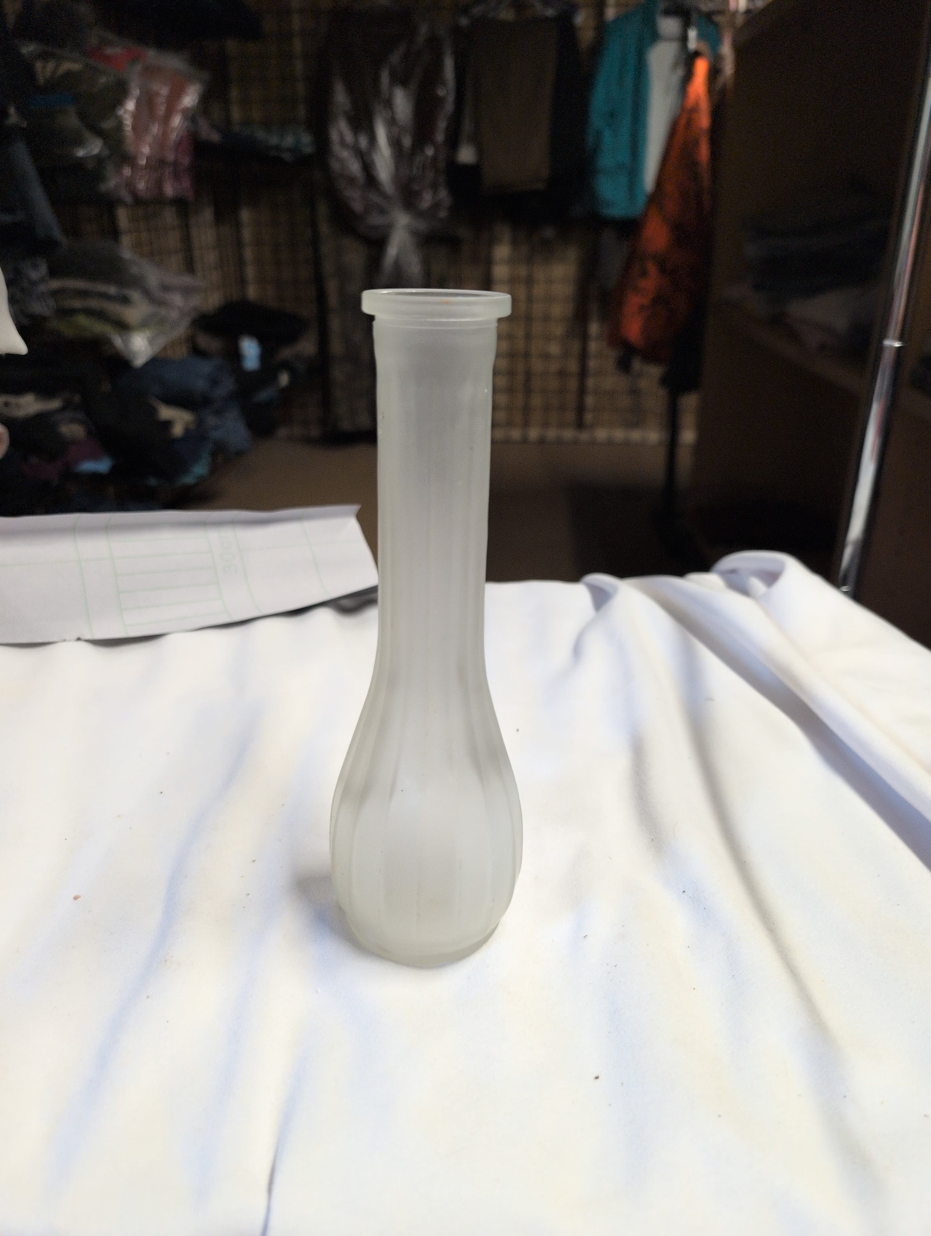 Frosted Glass Bud Vase Decorative Home Decor