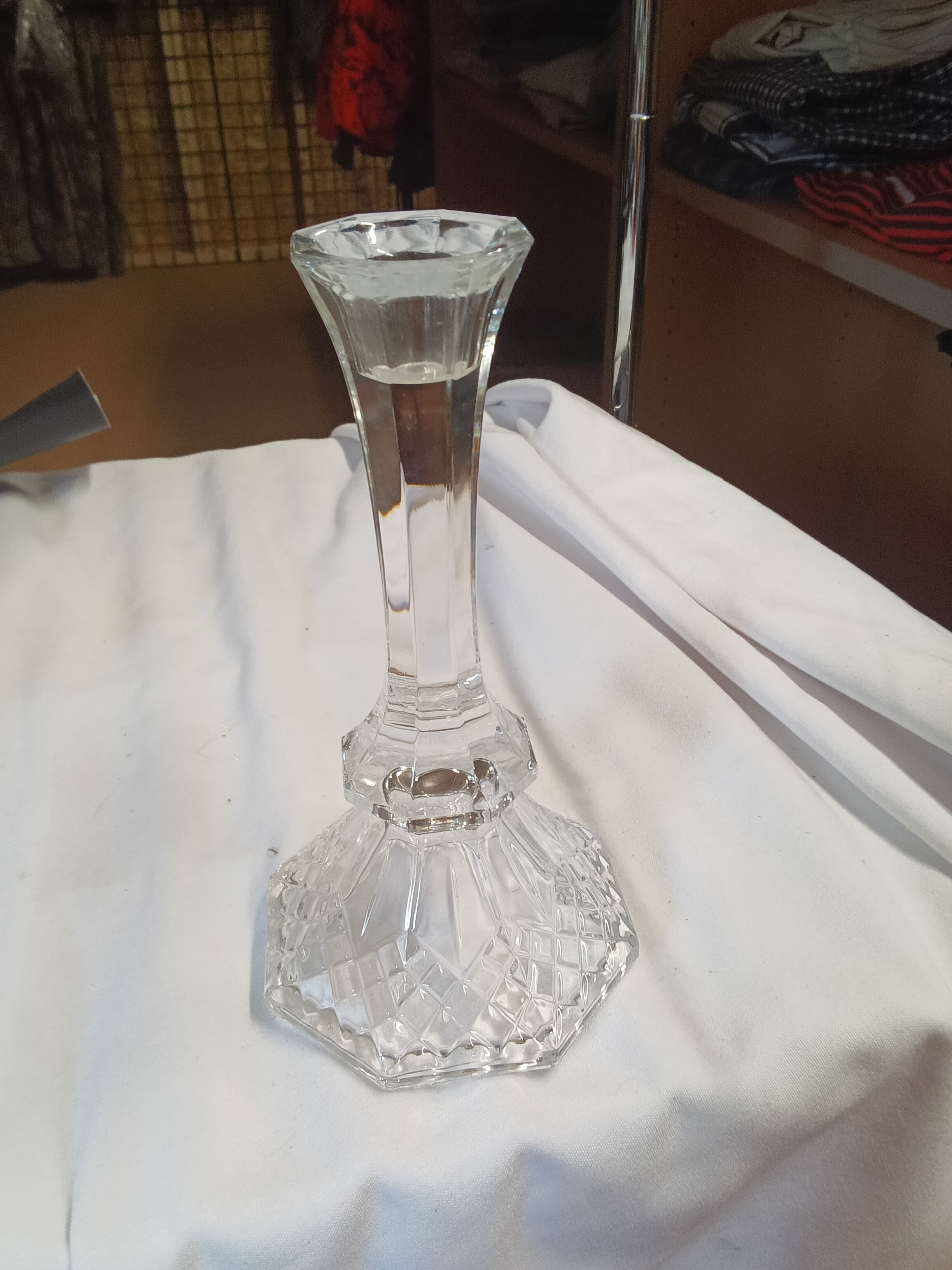 Crystal Glass Candlestick Holder Elegant Design