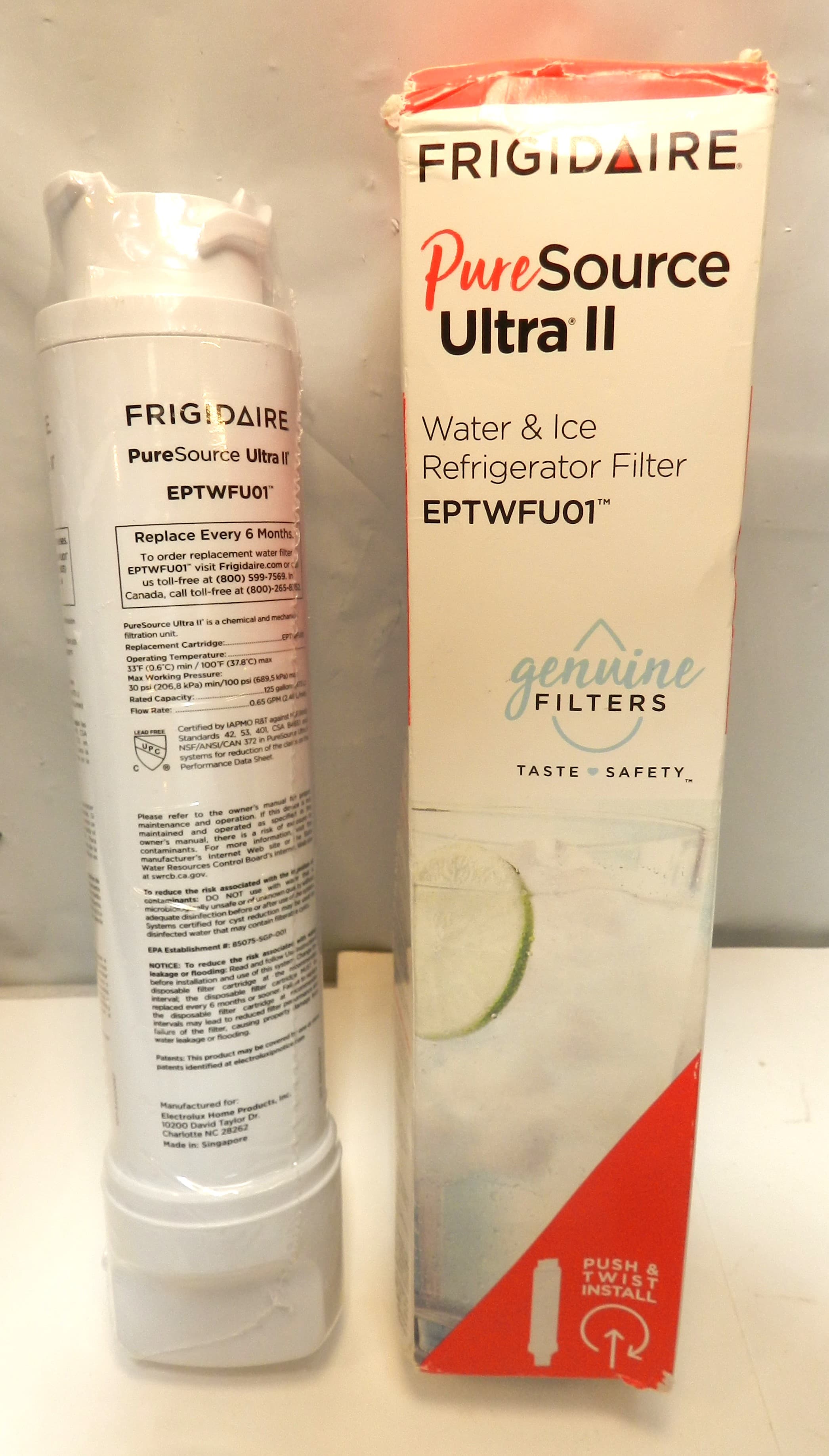2 PACK Frigidaire EPTWFU01 Pure Source Ultra II Refrigerator Water Filter P35K