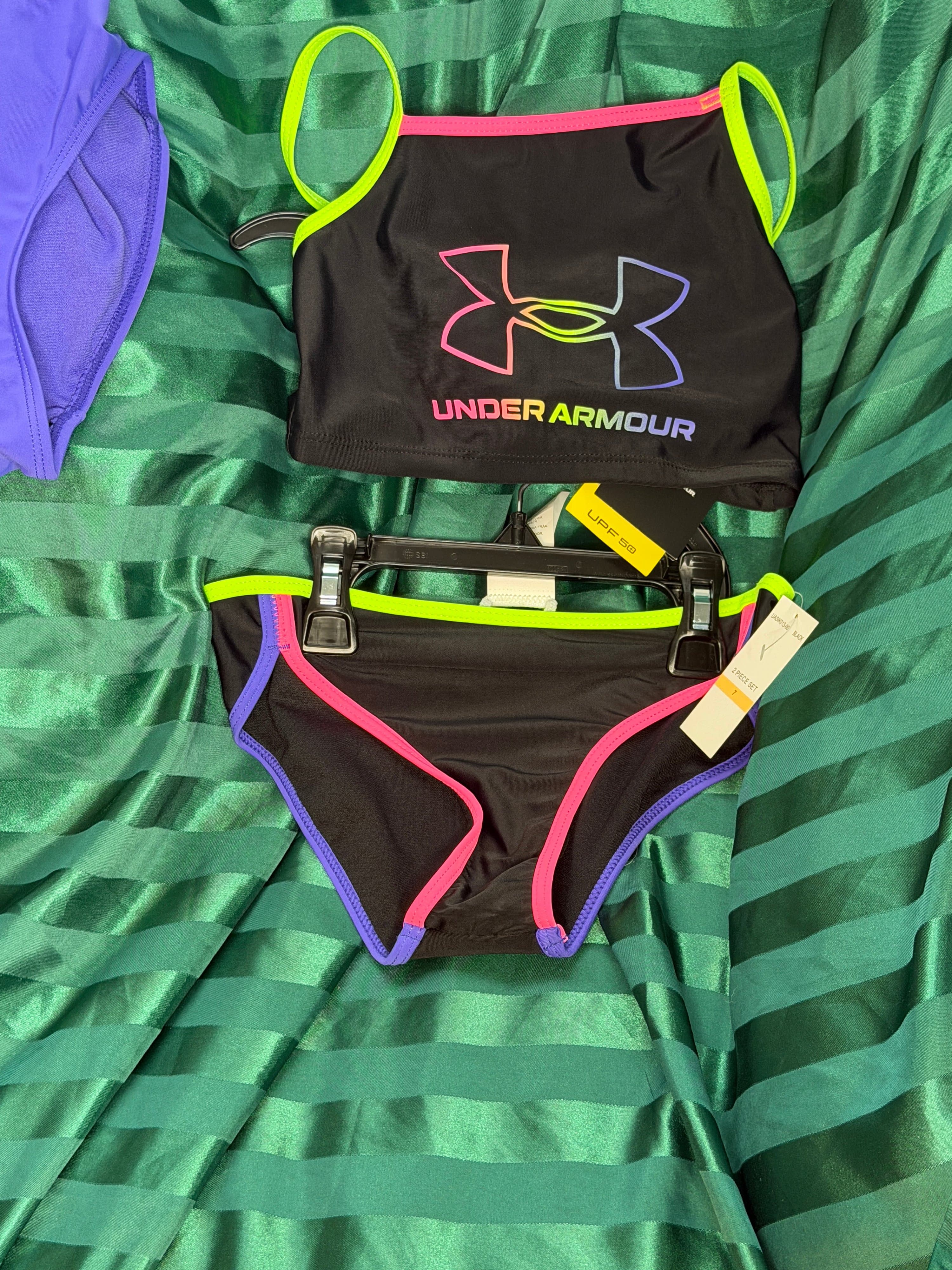Under Armour Kids Size 7 Swimwear Bundle - Tankini & One-Piece