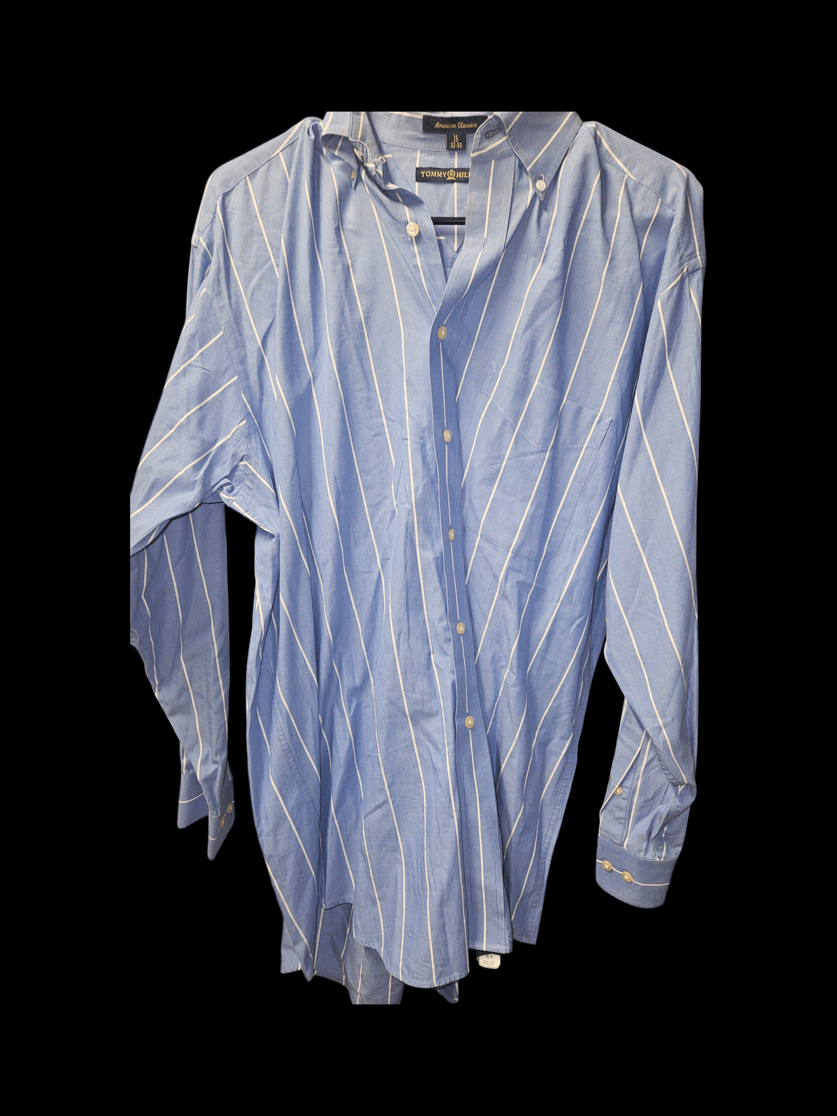 Tommy Hilfiger Men's Striped Button-Up Shirt Size 15.5