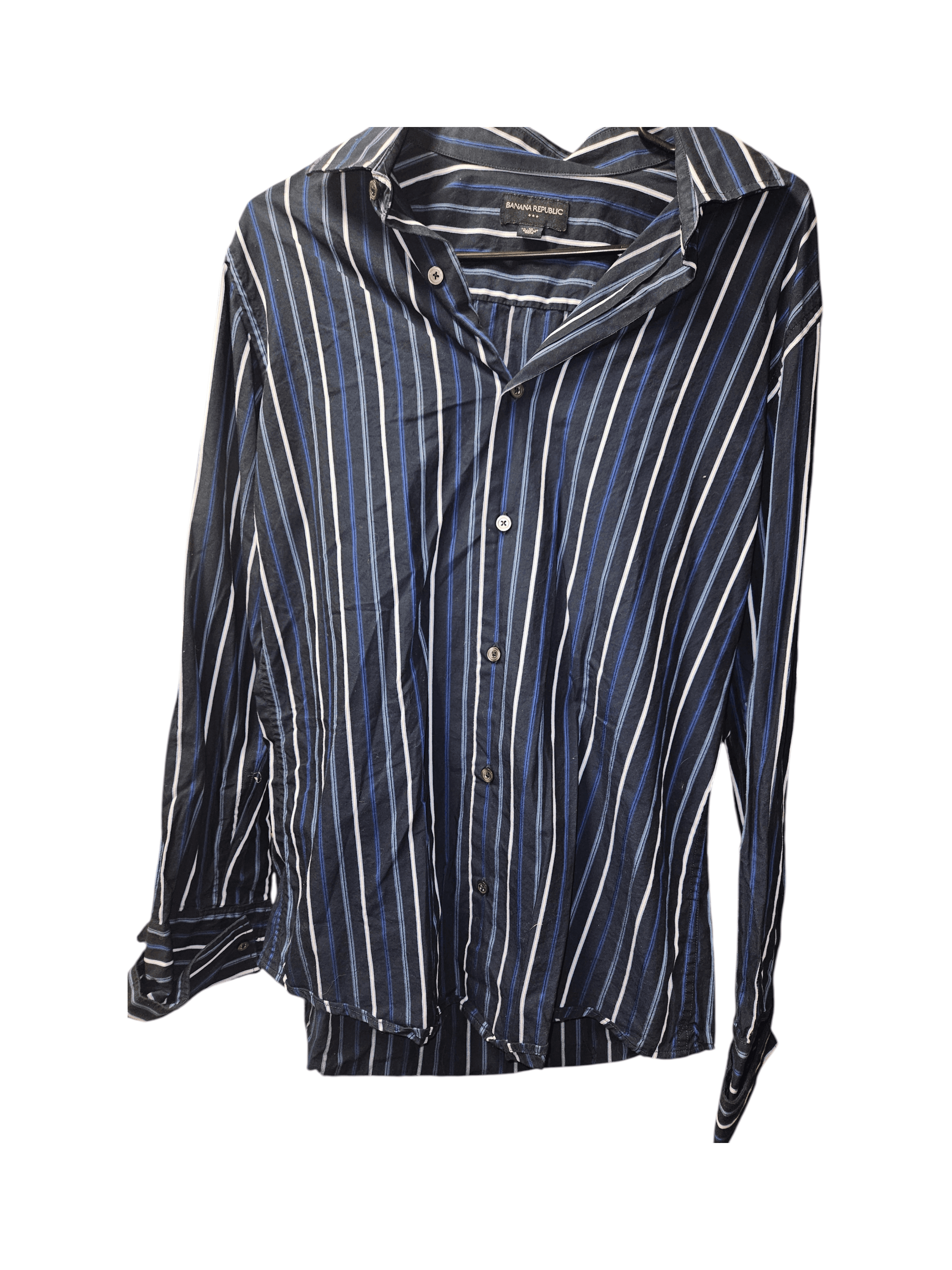Banana Republic Men's Striped Long Sleeve Shirt