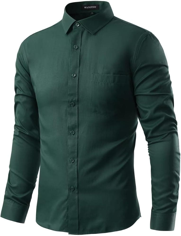 Structure Men's Slim Fit Dress Shirt, Size: 13.5, Dark Green