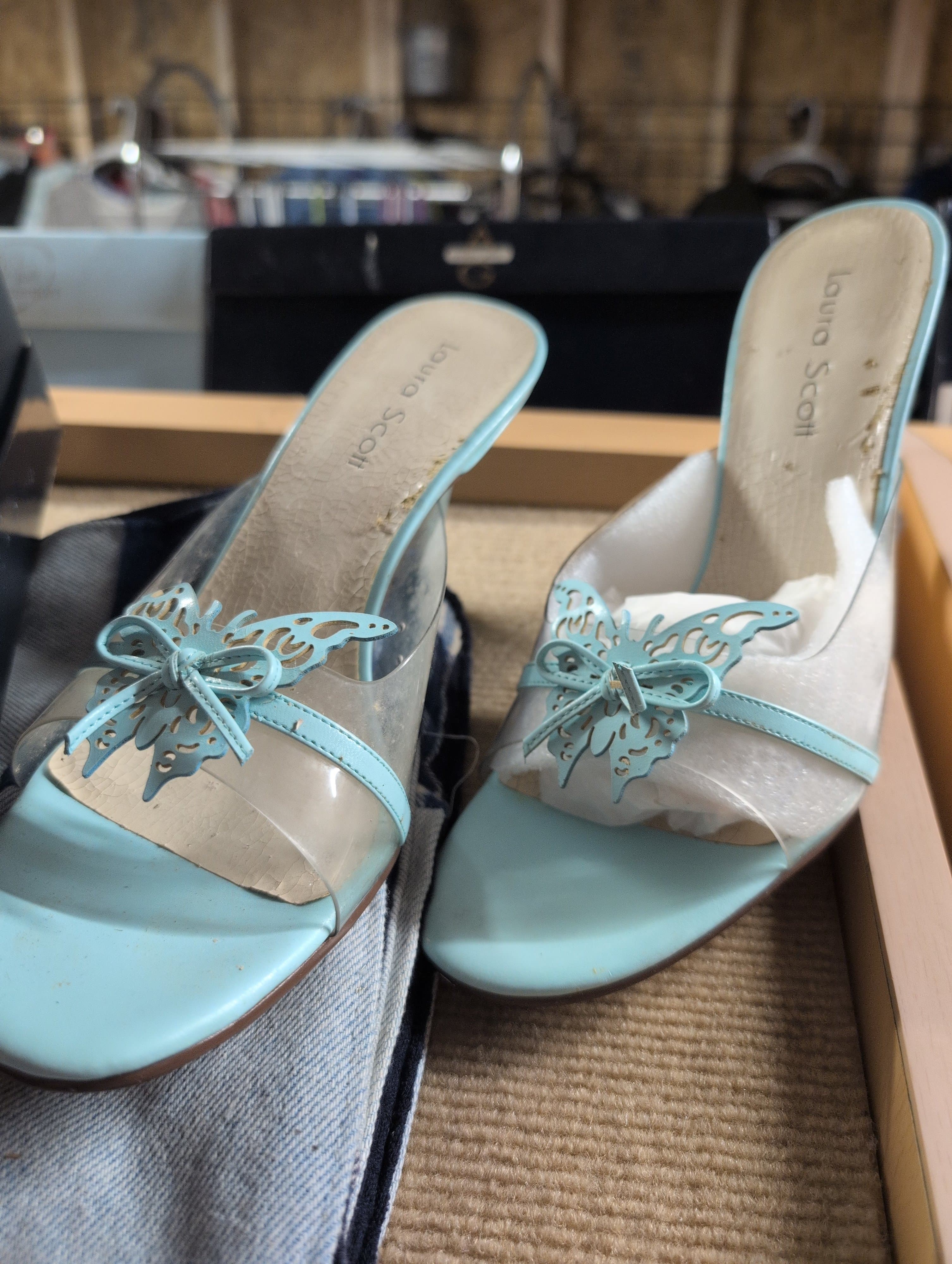 Laura Scott Butterfly Slide Sandals