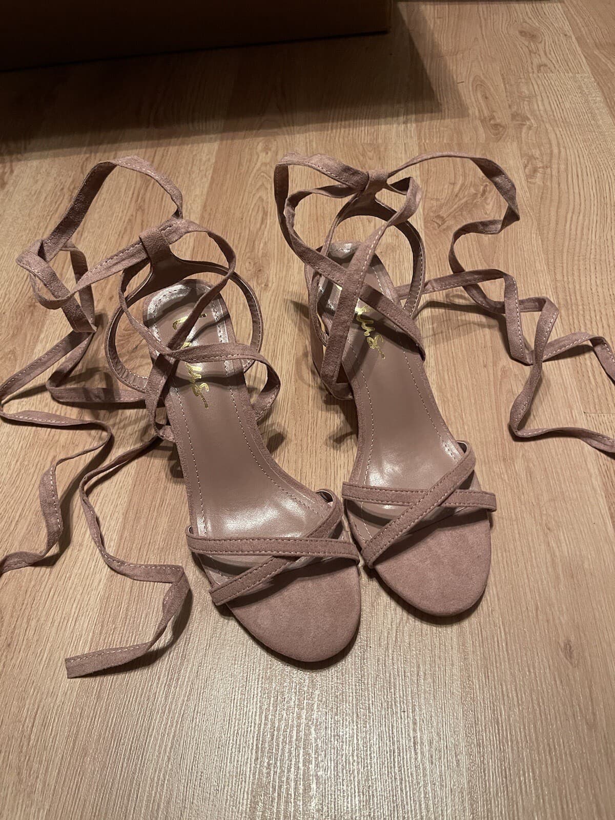 Lulus Dusty Pink Heels Strappy Size 8
