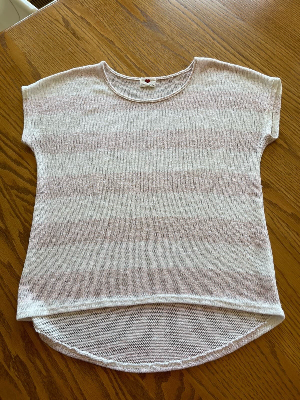 One Clothing Pink White striped shirt top Med