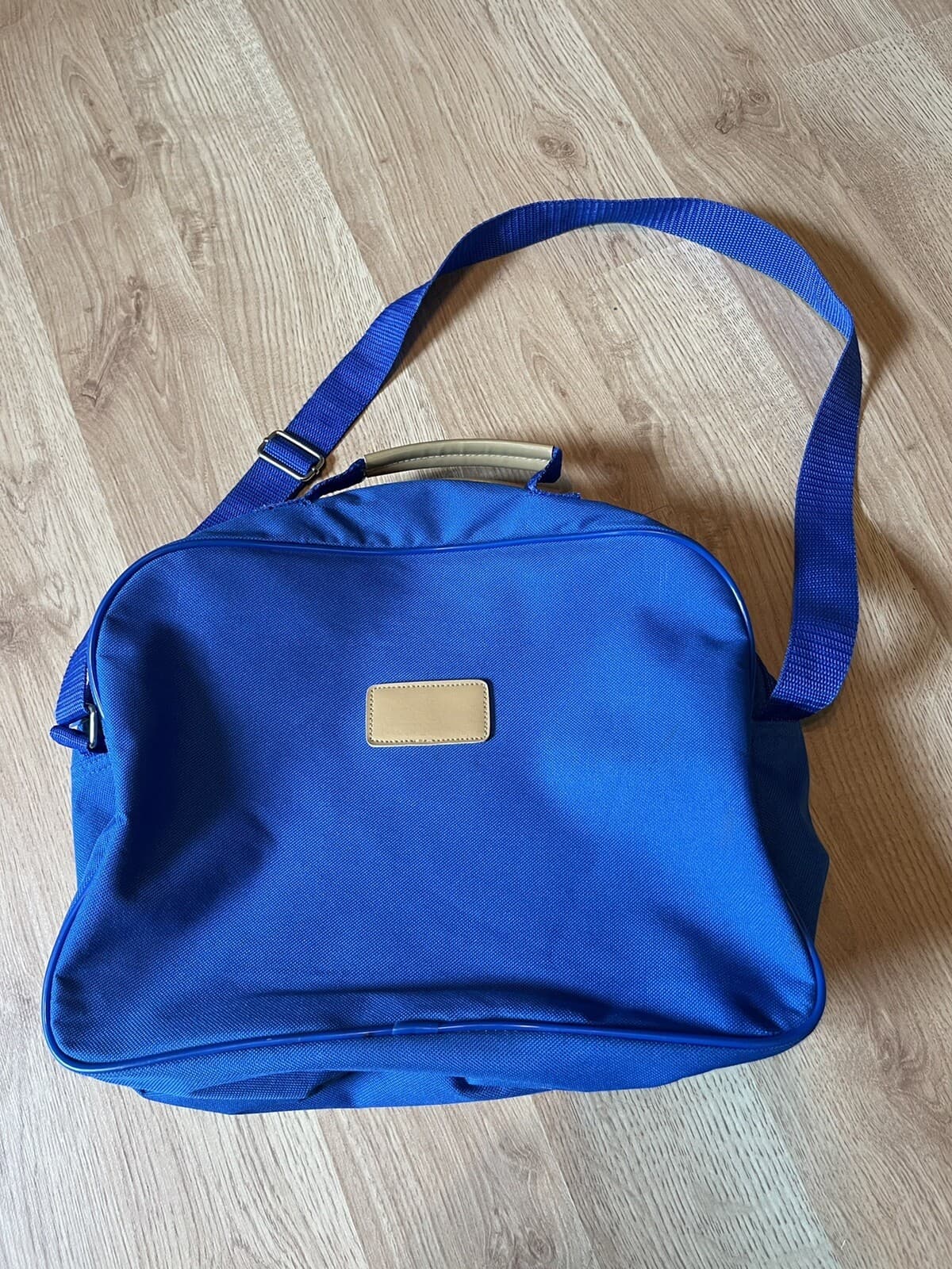 Cloth tote briefcase bag blue