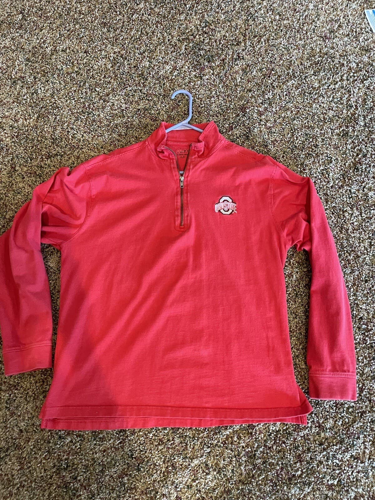 Ohio State Red 1/4 zip Varsity Authentic Apparel