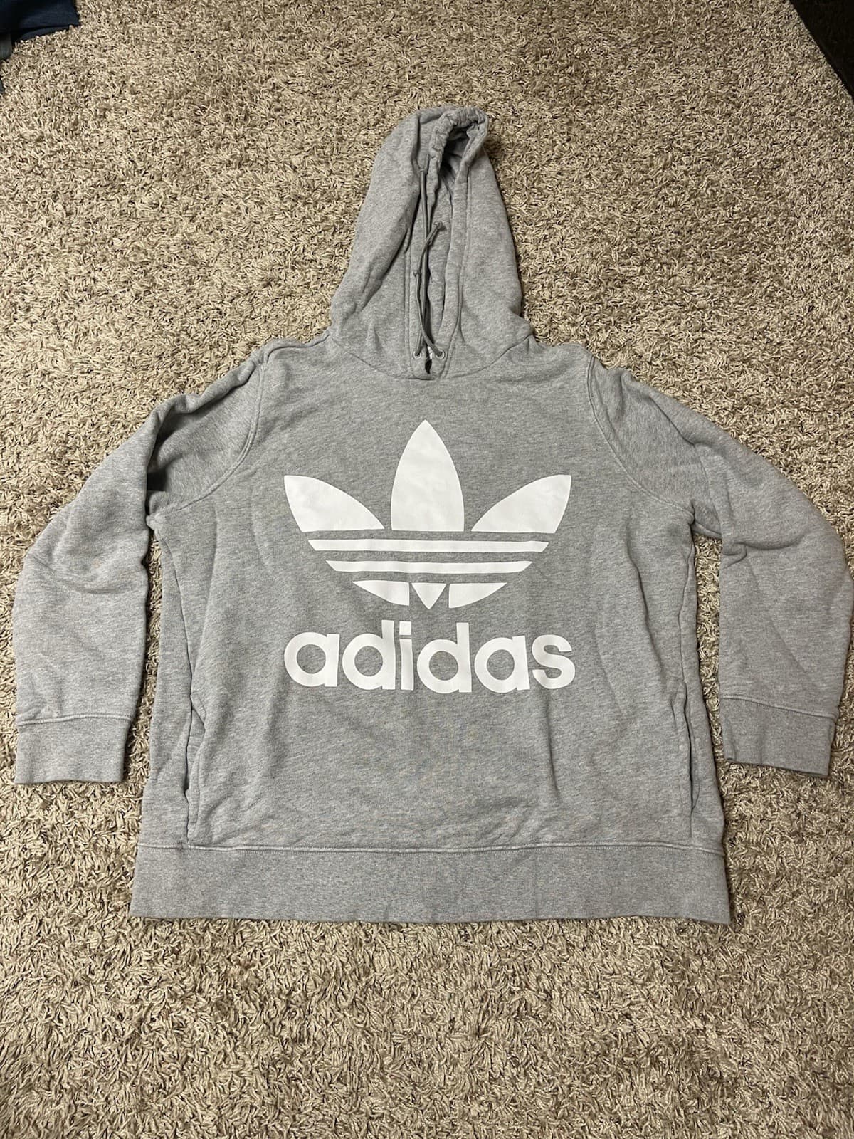 Adidas gray hooded sweatshirt womens' XL