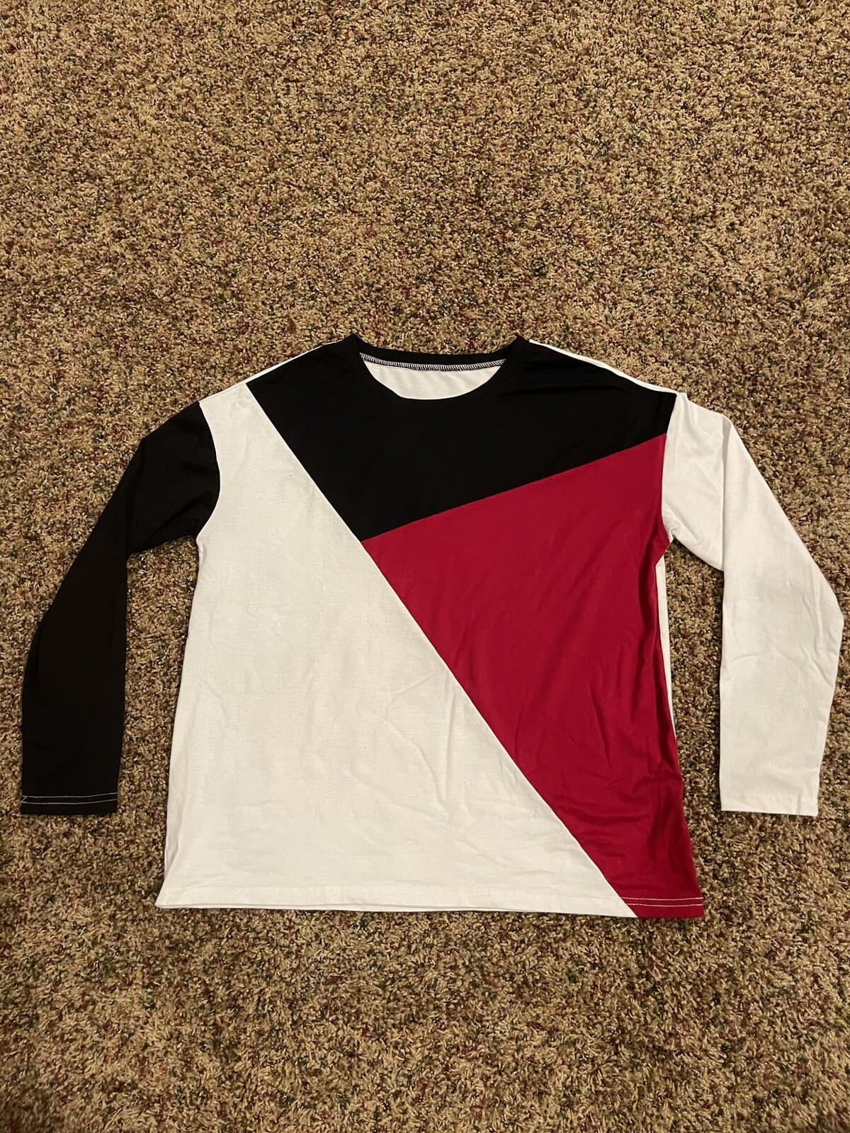 Shein long sleeve colorblock shirt large