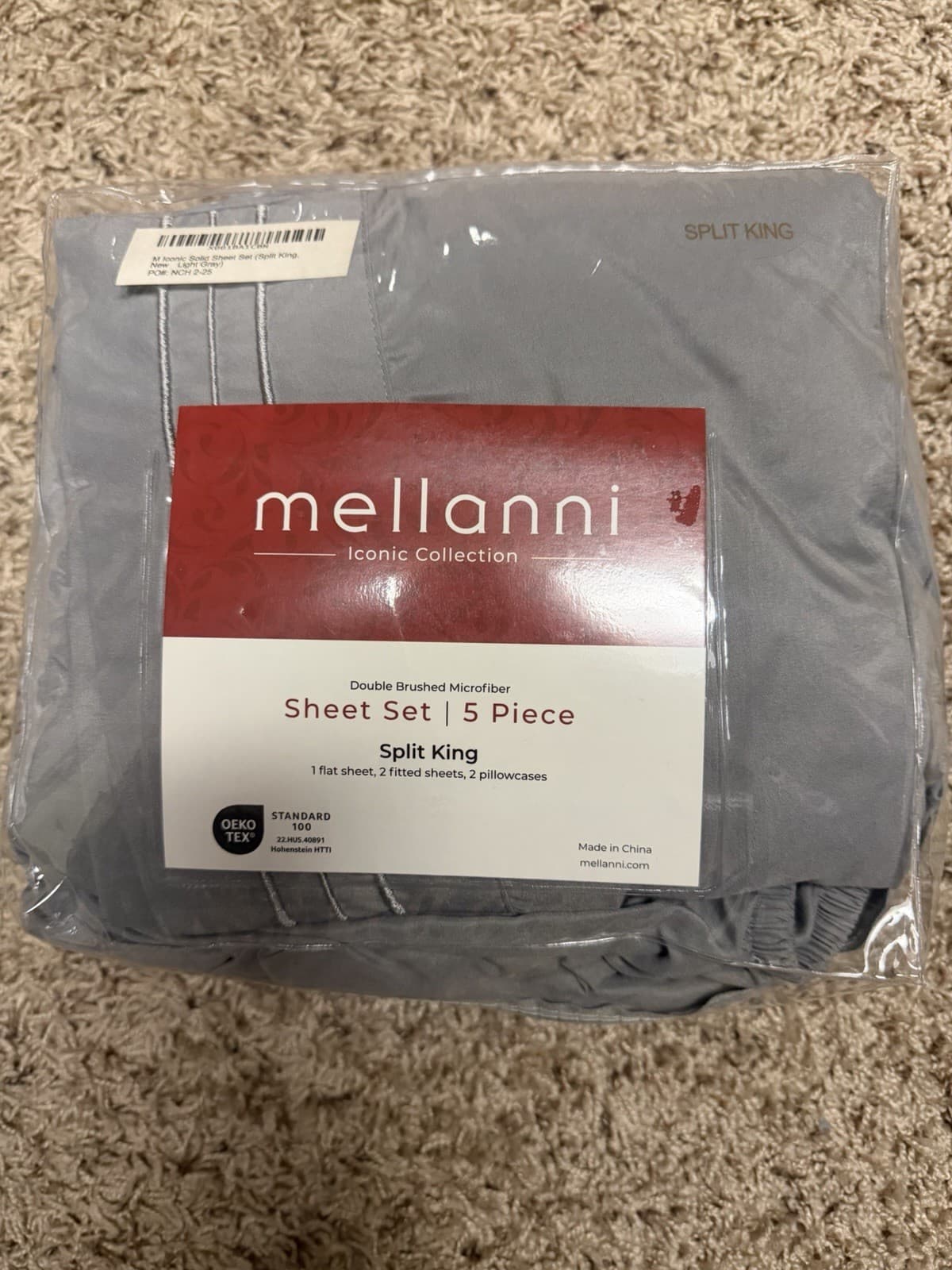 Mellanni Split King Sheet Set - 5 pc Iconic Collection Bedding Hotel Luxury