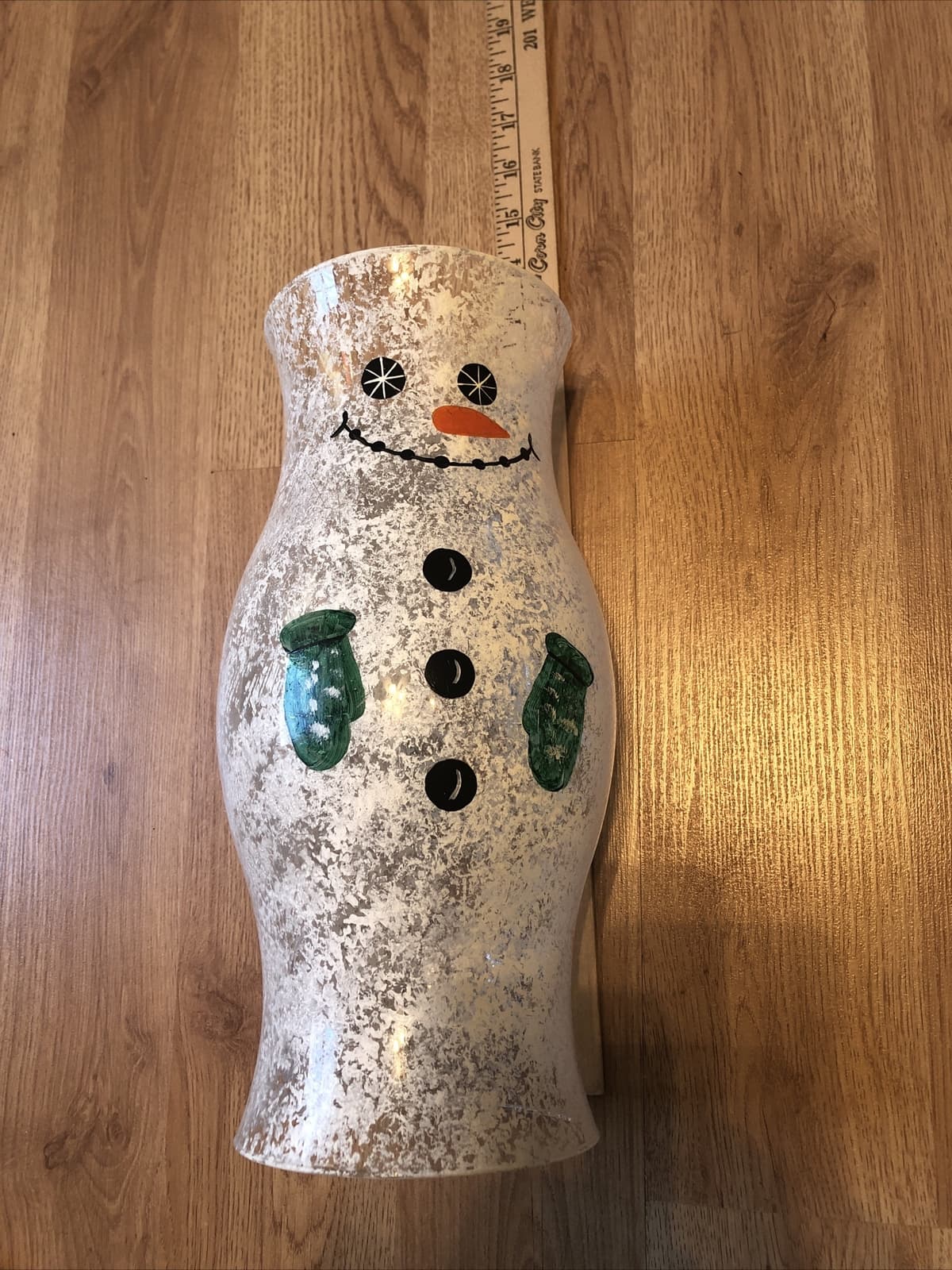 Snowman Glass Painted