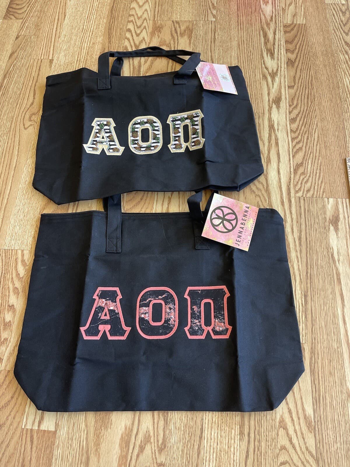 Jenna Benna zipper tote AOII Sorority Choose Color NWT