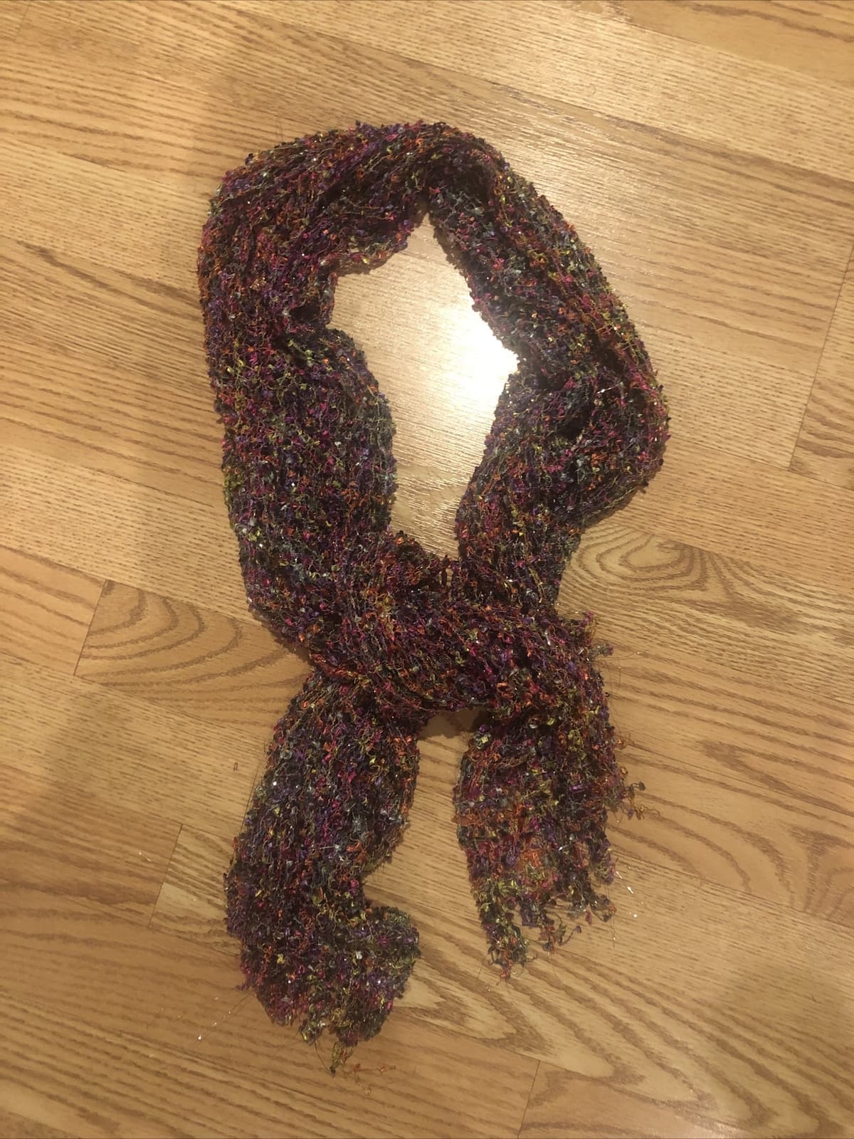 Fashion Scarf Purple Yellow Multi Color