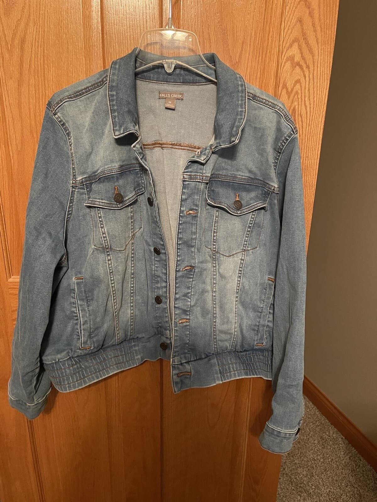 Falls Creek Denim Jacket 3X Med Blue