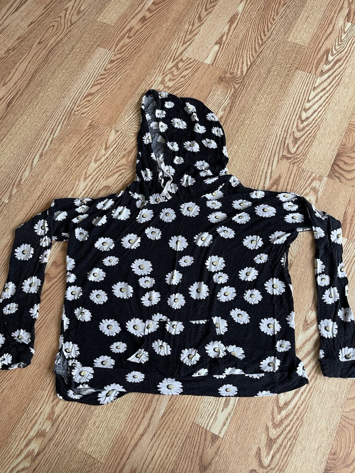 Rue21 black flowered hoodie
