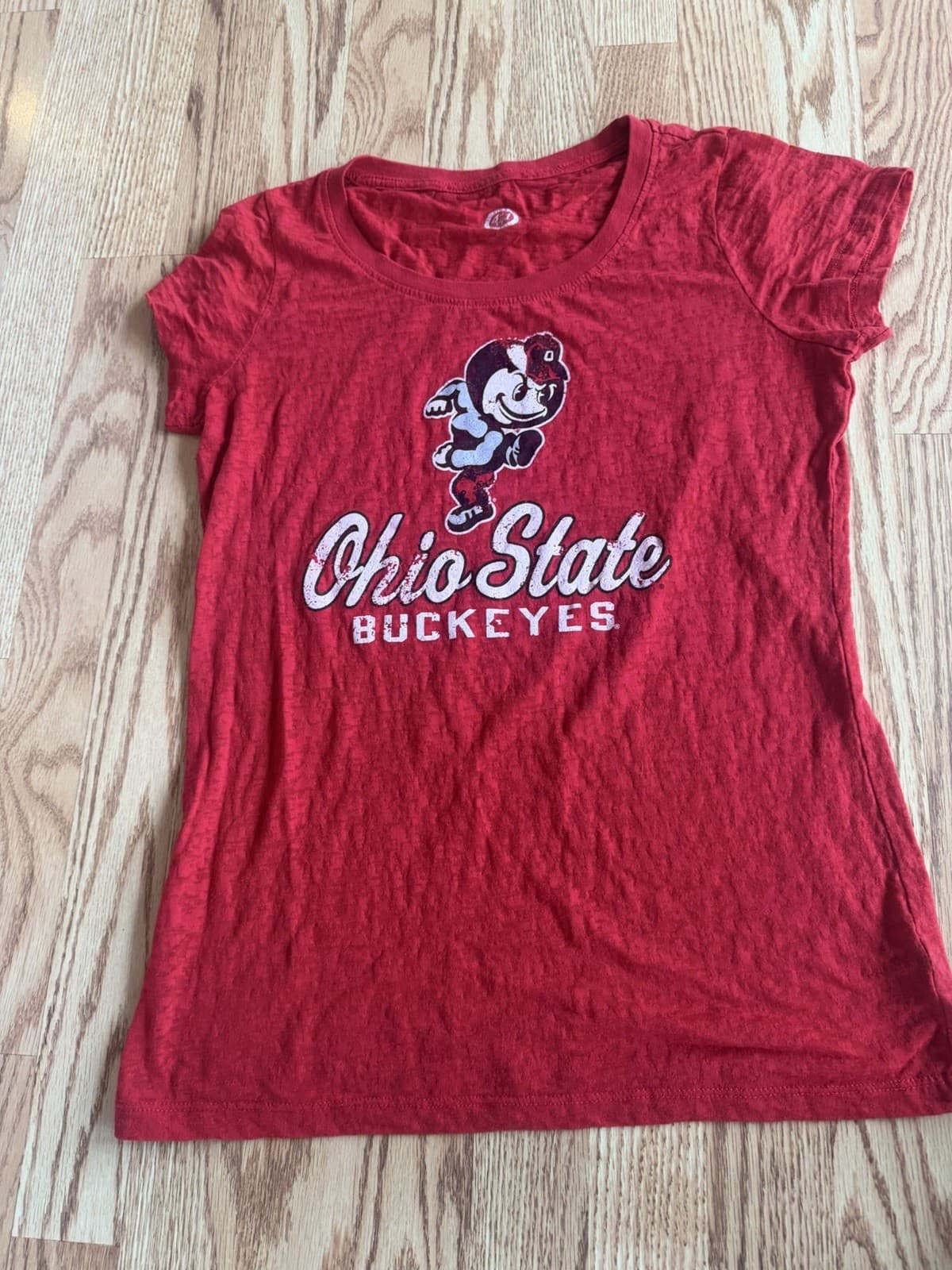 Ohio State Buckeyes red short sleeve 4th & 1 Apparel Womens' Large