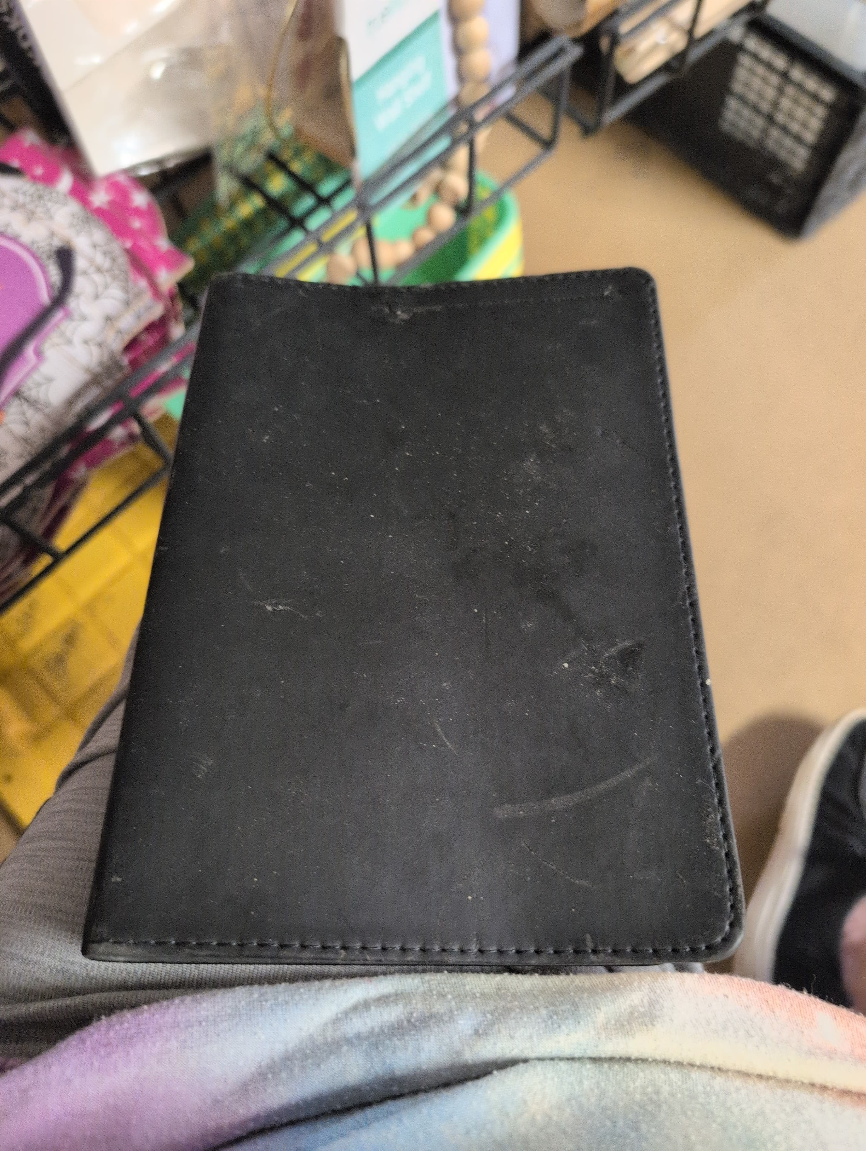 Black Leather Passport Holder Travel Accessory