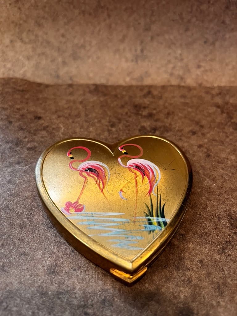 GOLD PAINTED FLAMINGO COMPACT - 36975824 - GOLD PAINTED - FLAMINGO COMPACT - SHOP