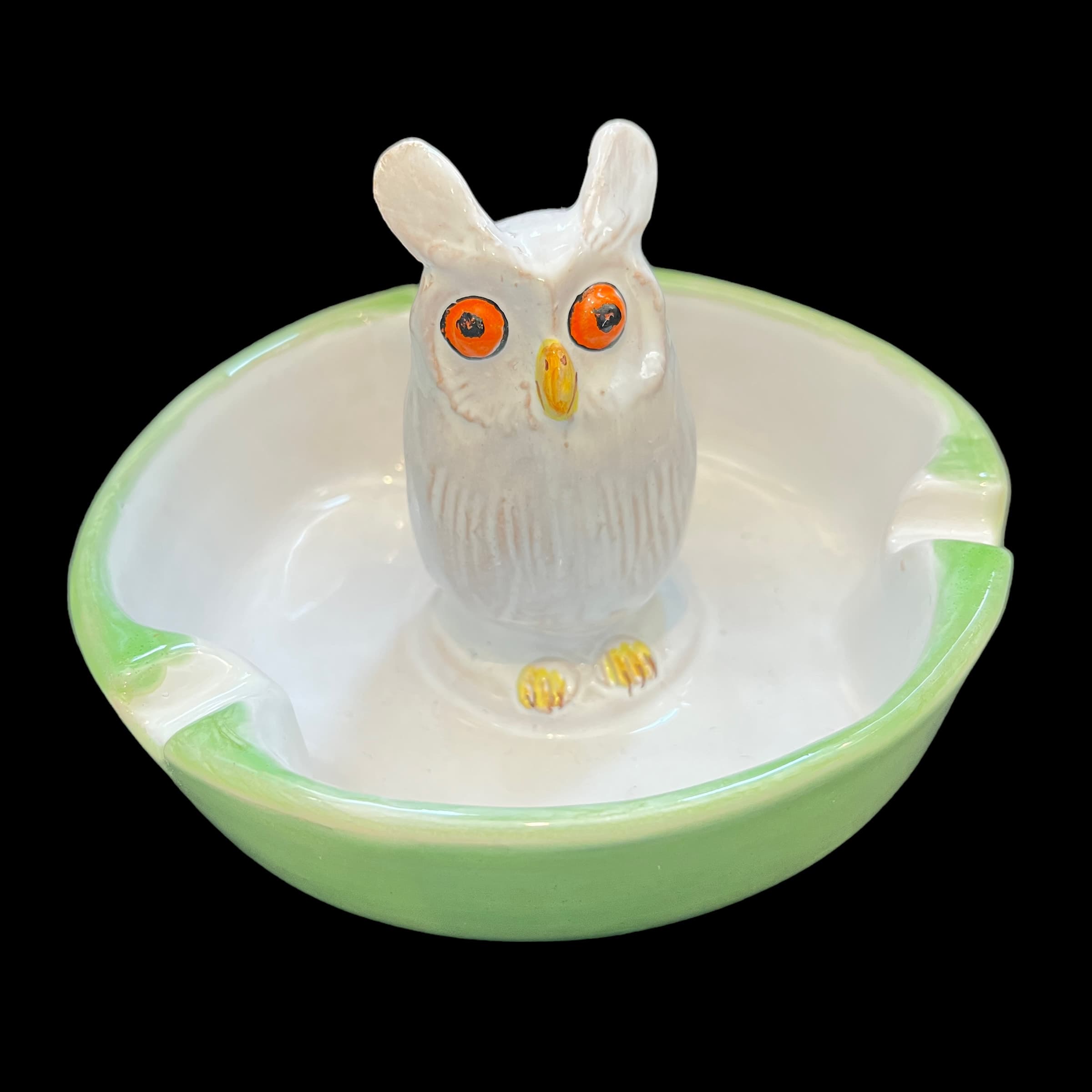 Owl Ashtray -Majolica Italy - Regular