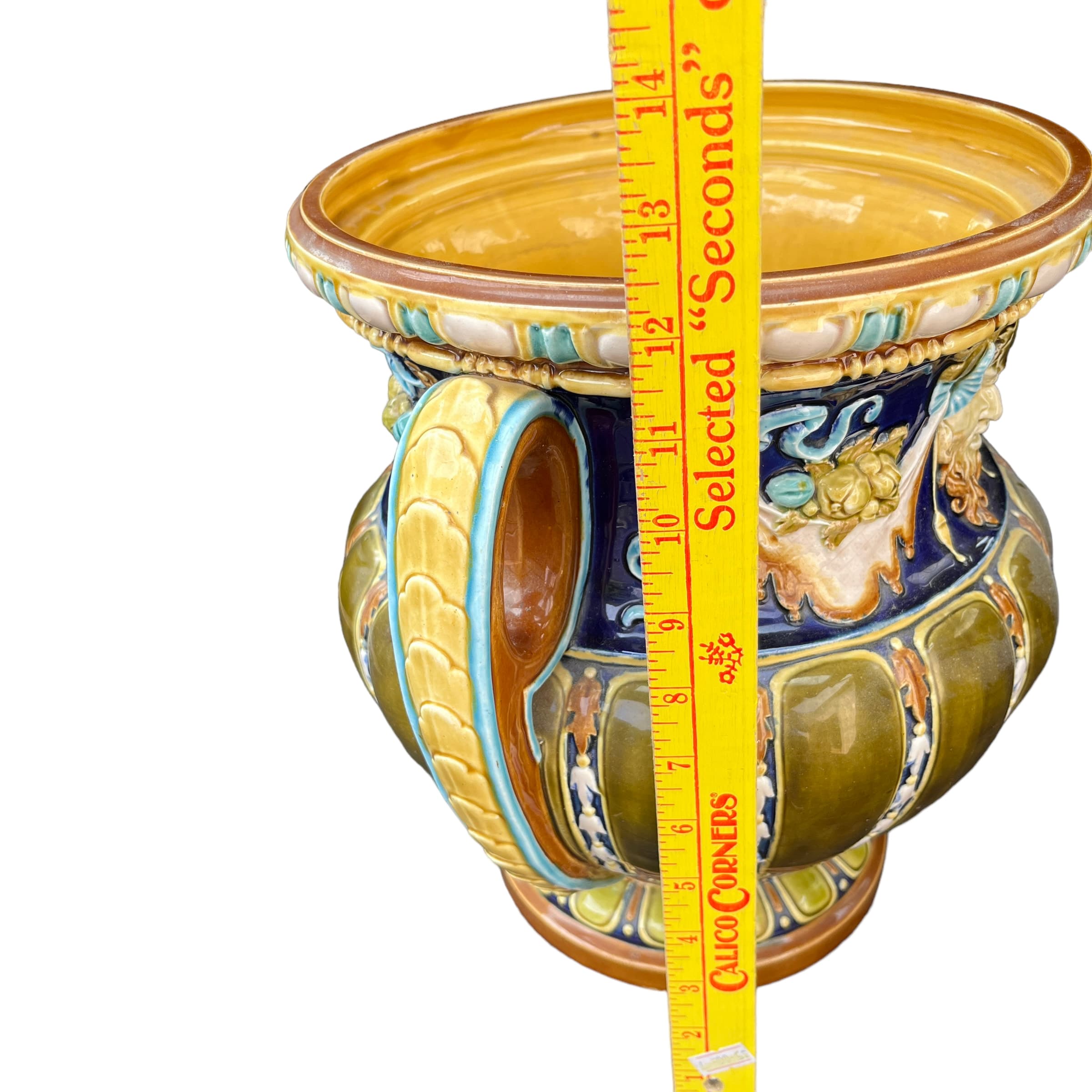 Continental late 19th century Majolica Jardiniere - Regular