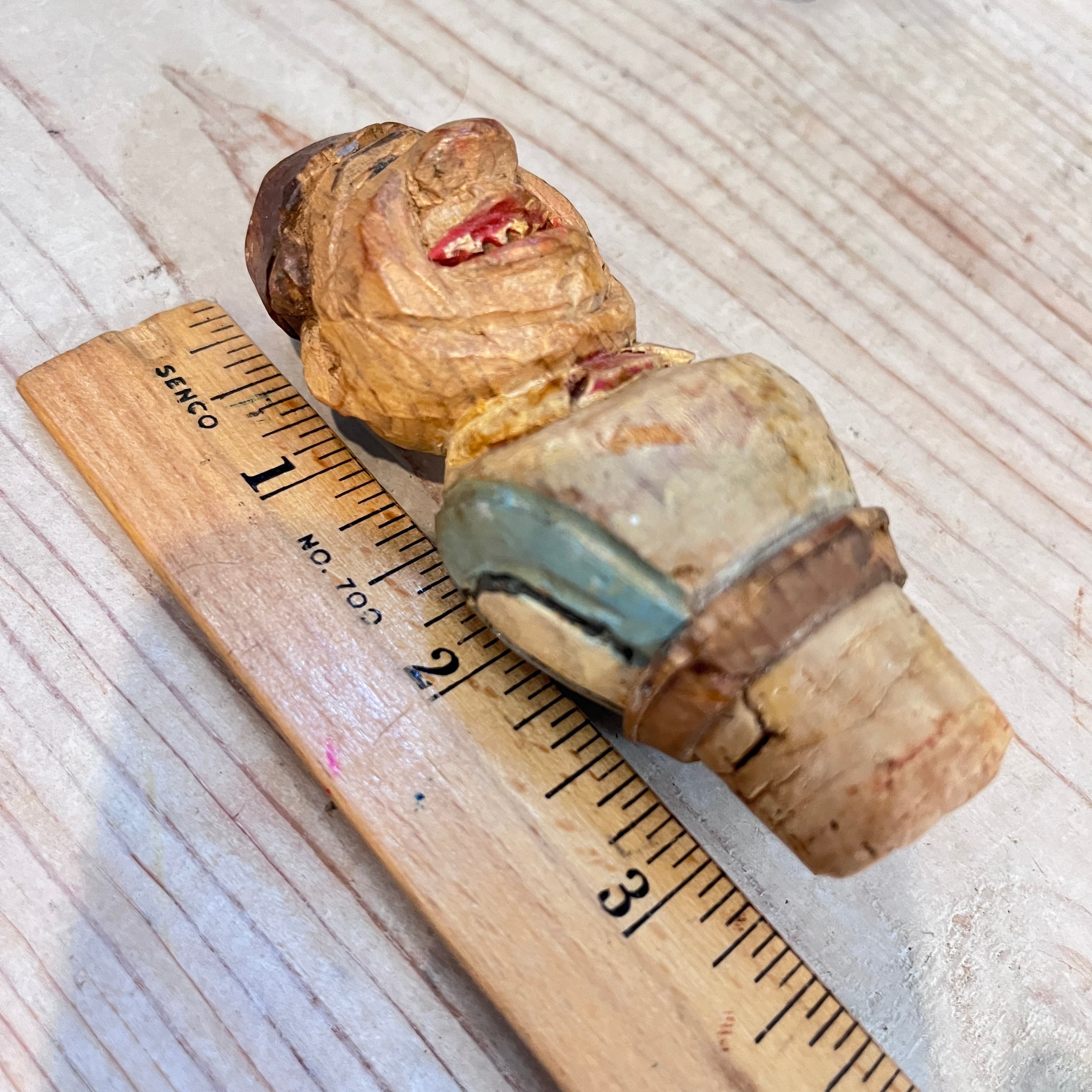Vtg Anri Hand-Carved Bottle Stopper - Regular