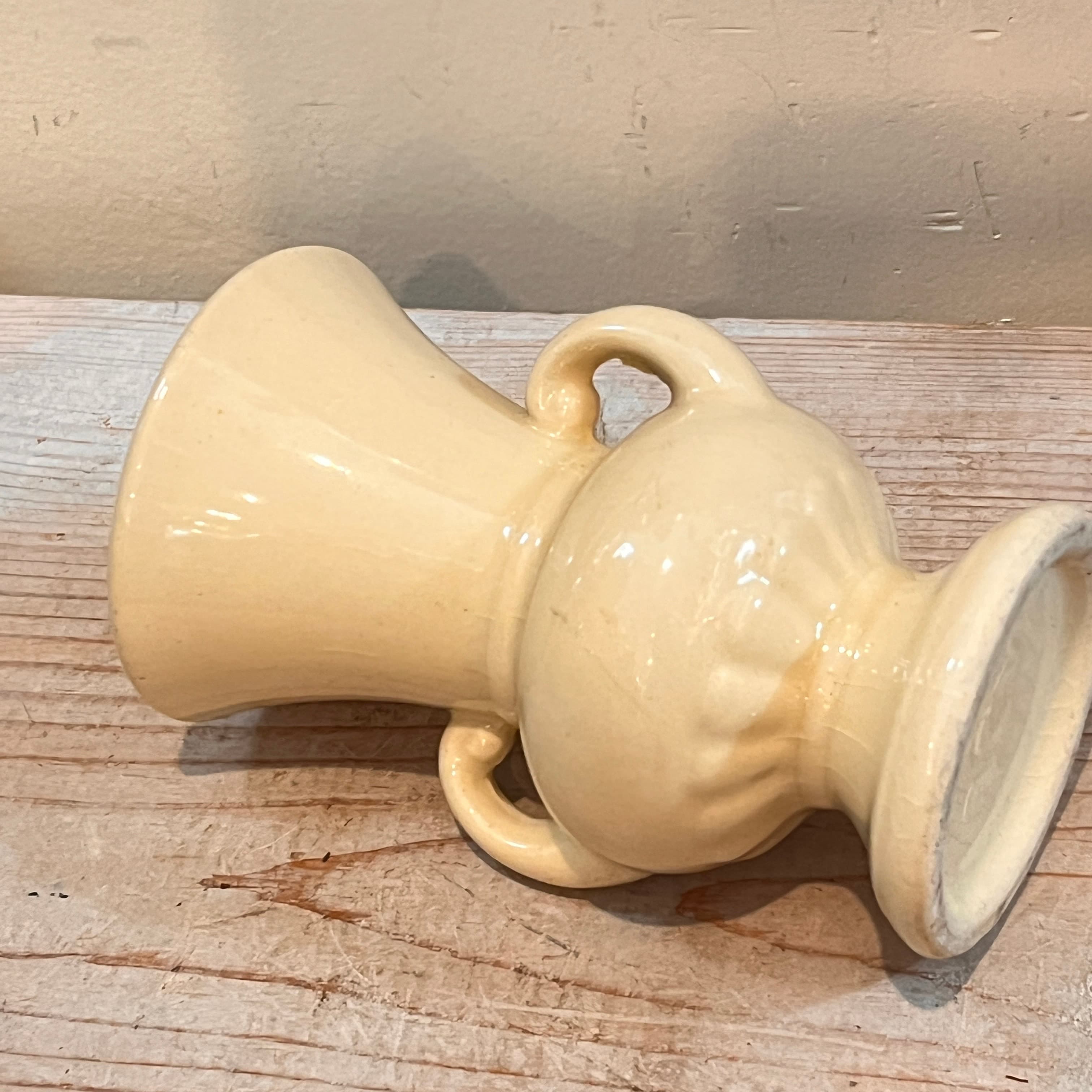 USA Pottery Two Handled Cream Colored Urn - Regular