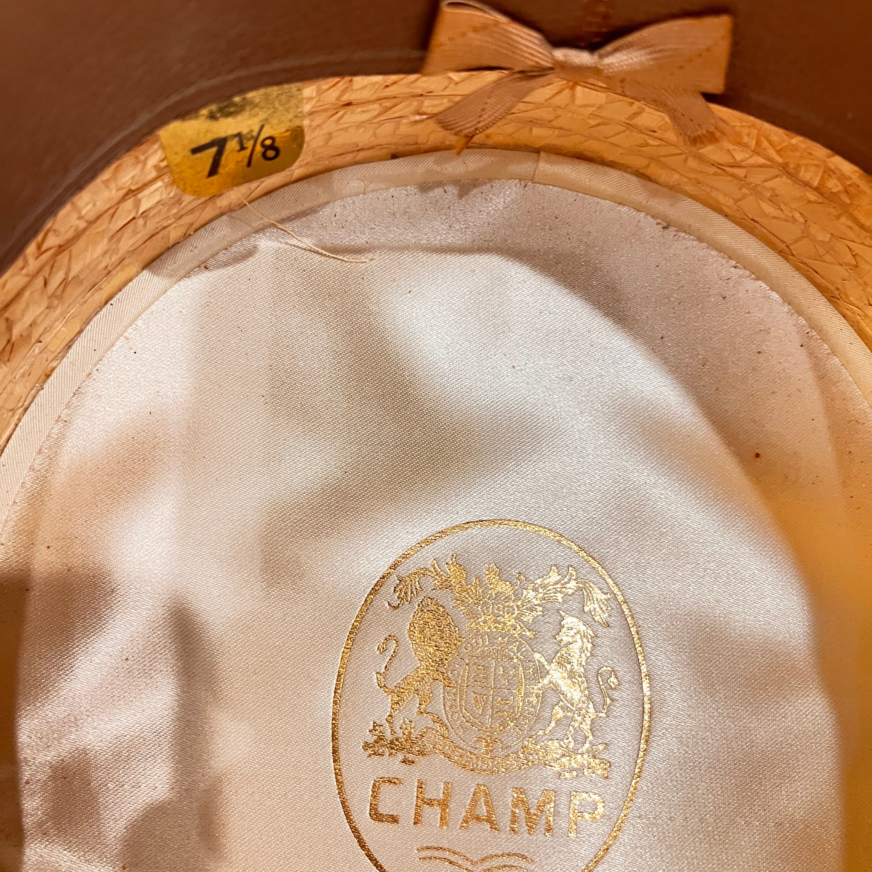 Vintage Champ 7-1/8 Boater Hat - Regular