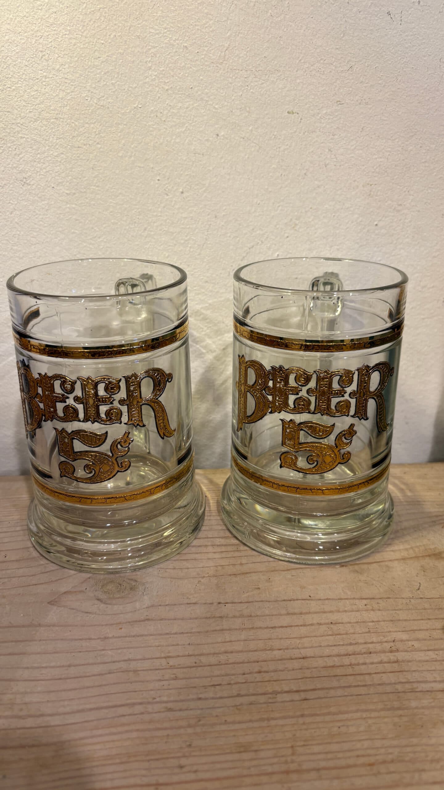 Culver Glass 22k gold lettered Beer Stein - Regular