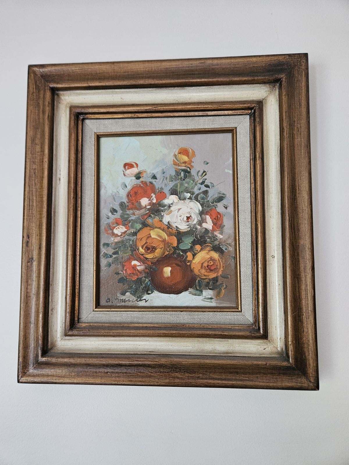 Vintage Framed Floral Painting - Regular