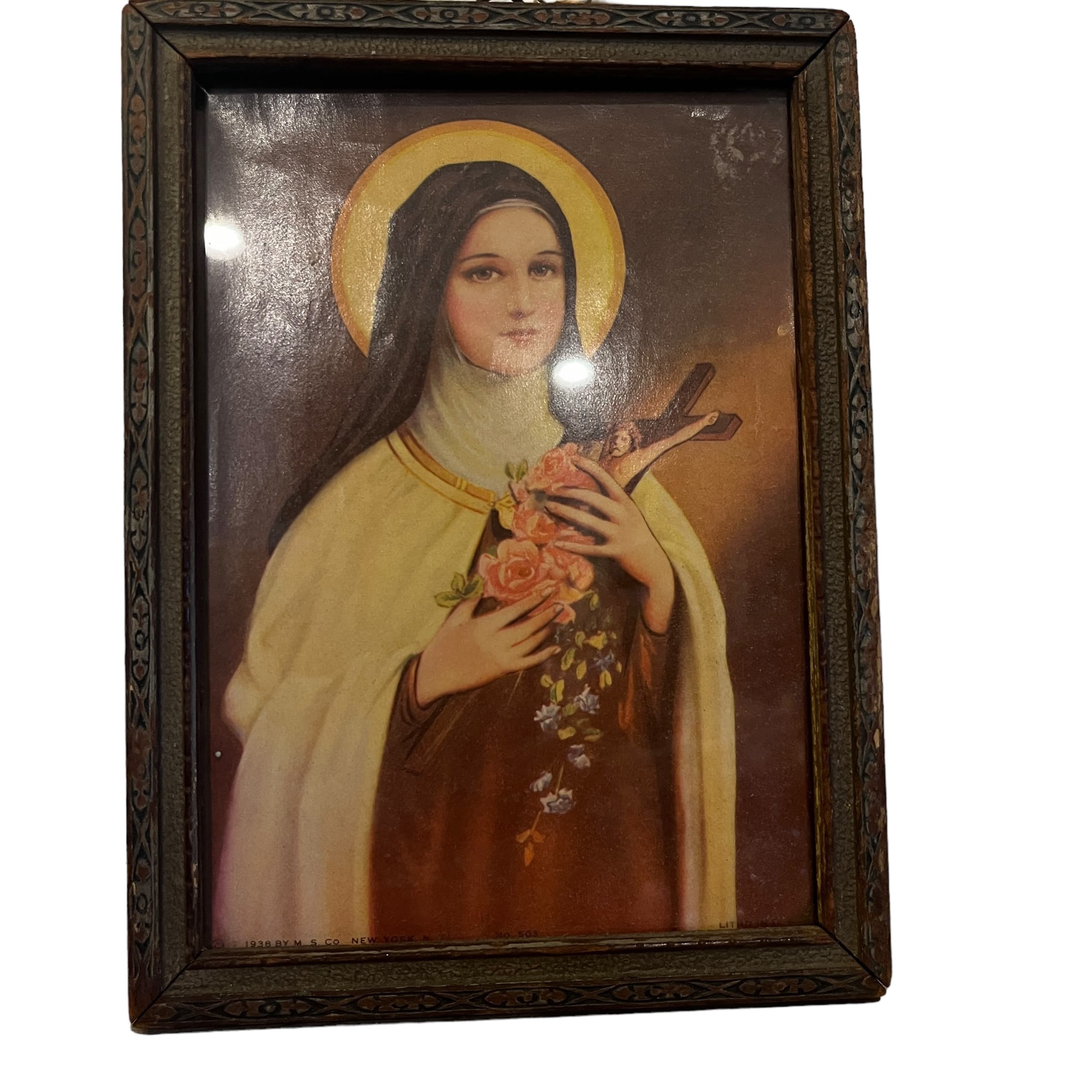 Vintage Saint Teresa Little Flower on Tin - Regular