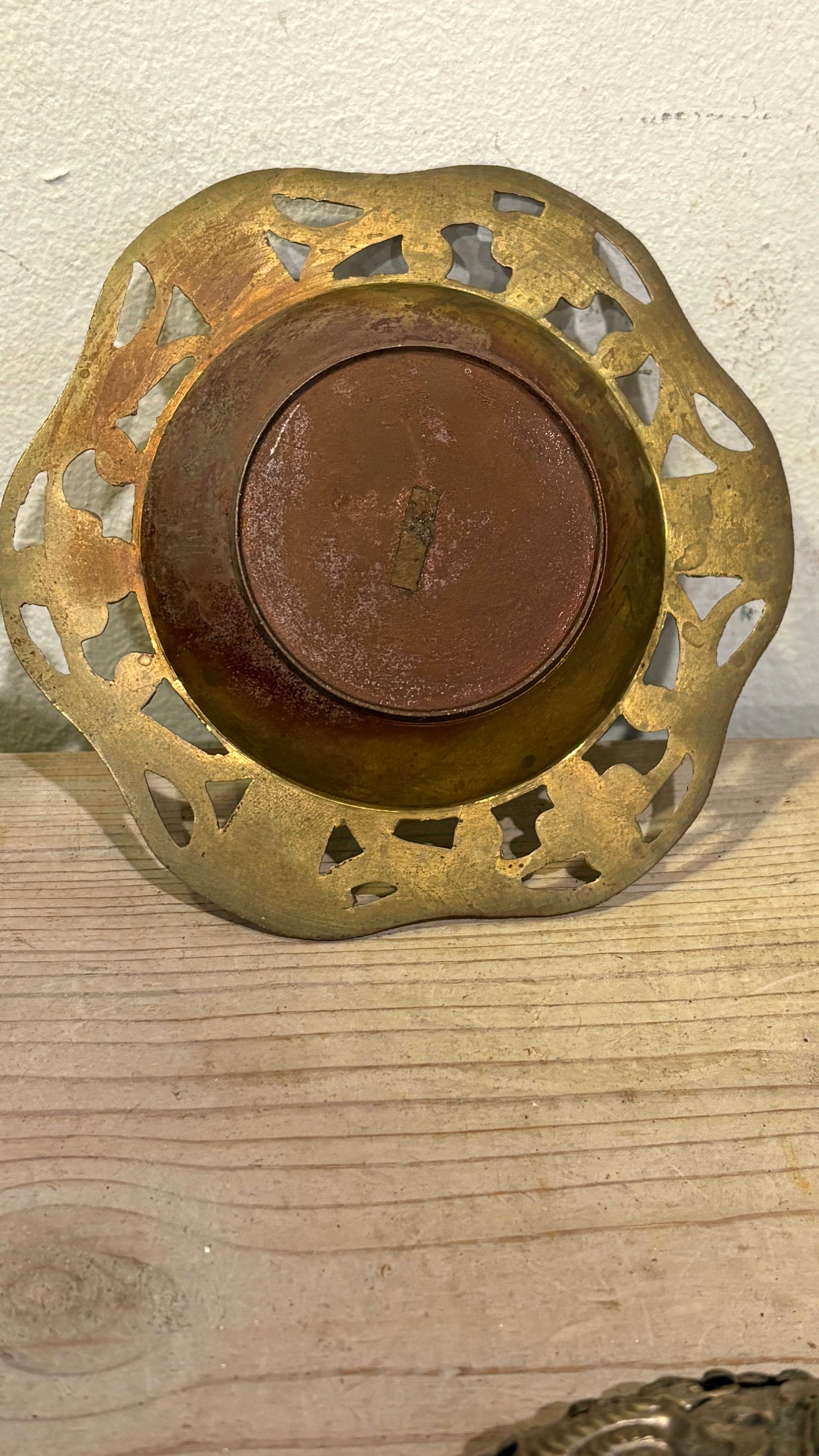 Vintage Ornate Brass Ashtray - Regular