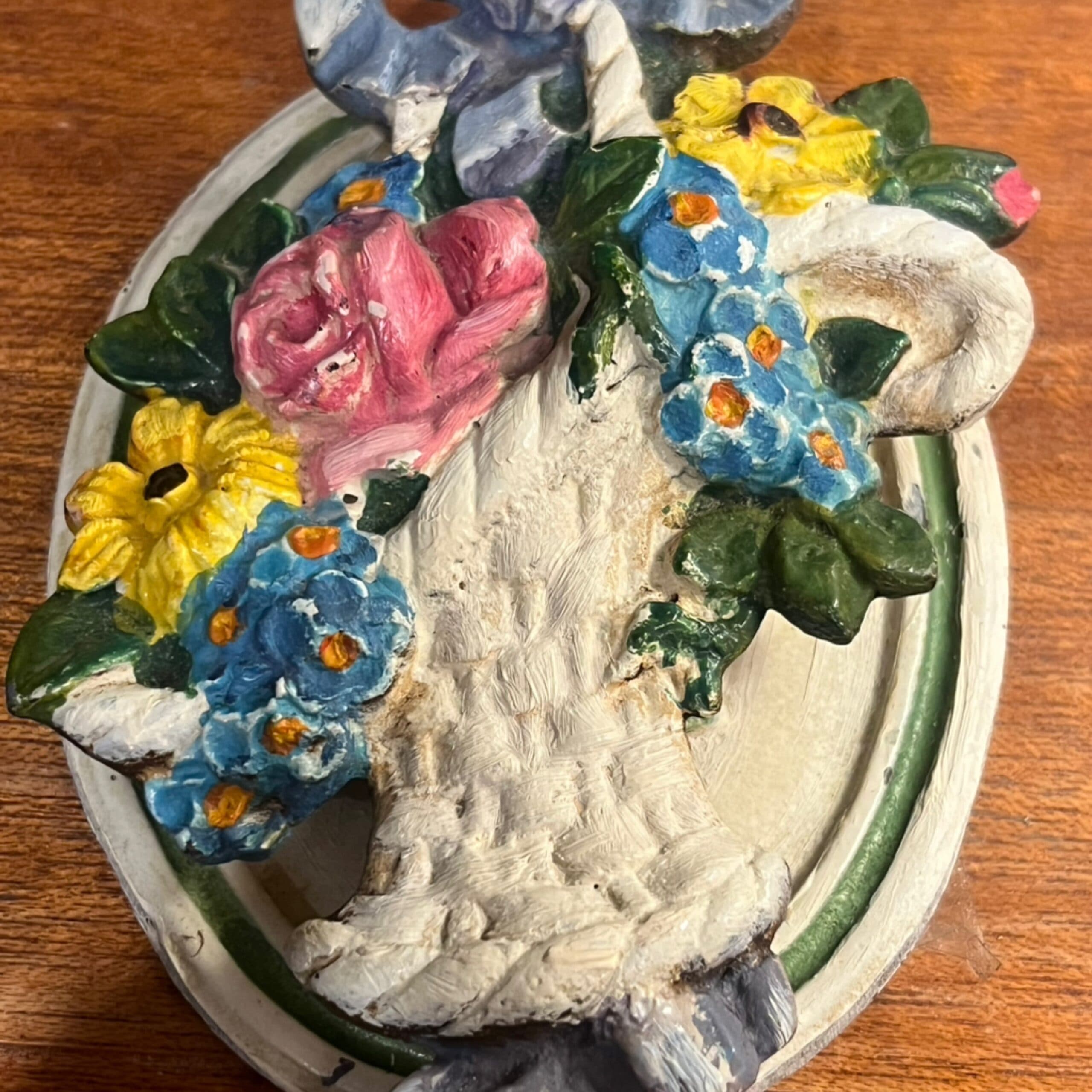 Circa 1900 Flower Basket Door Knocker - Regular