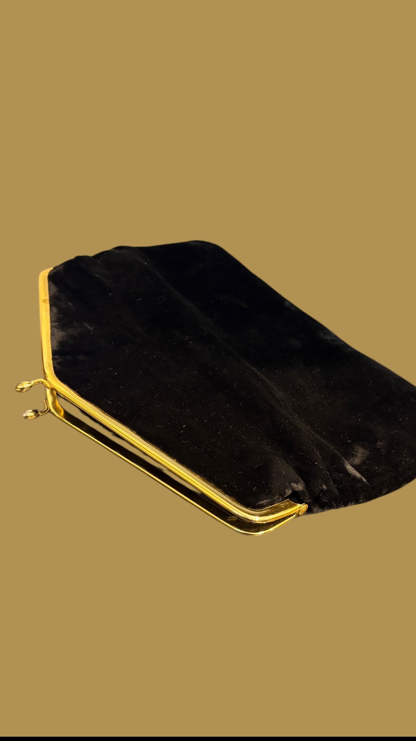 Black Velvet Clutch Purse - Regular