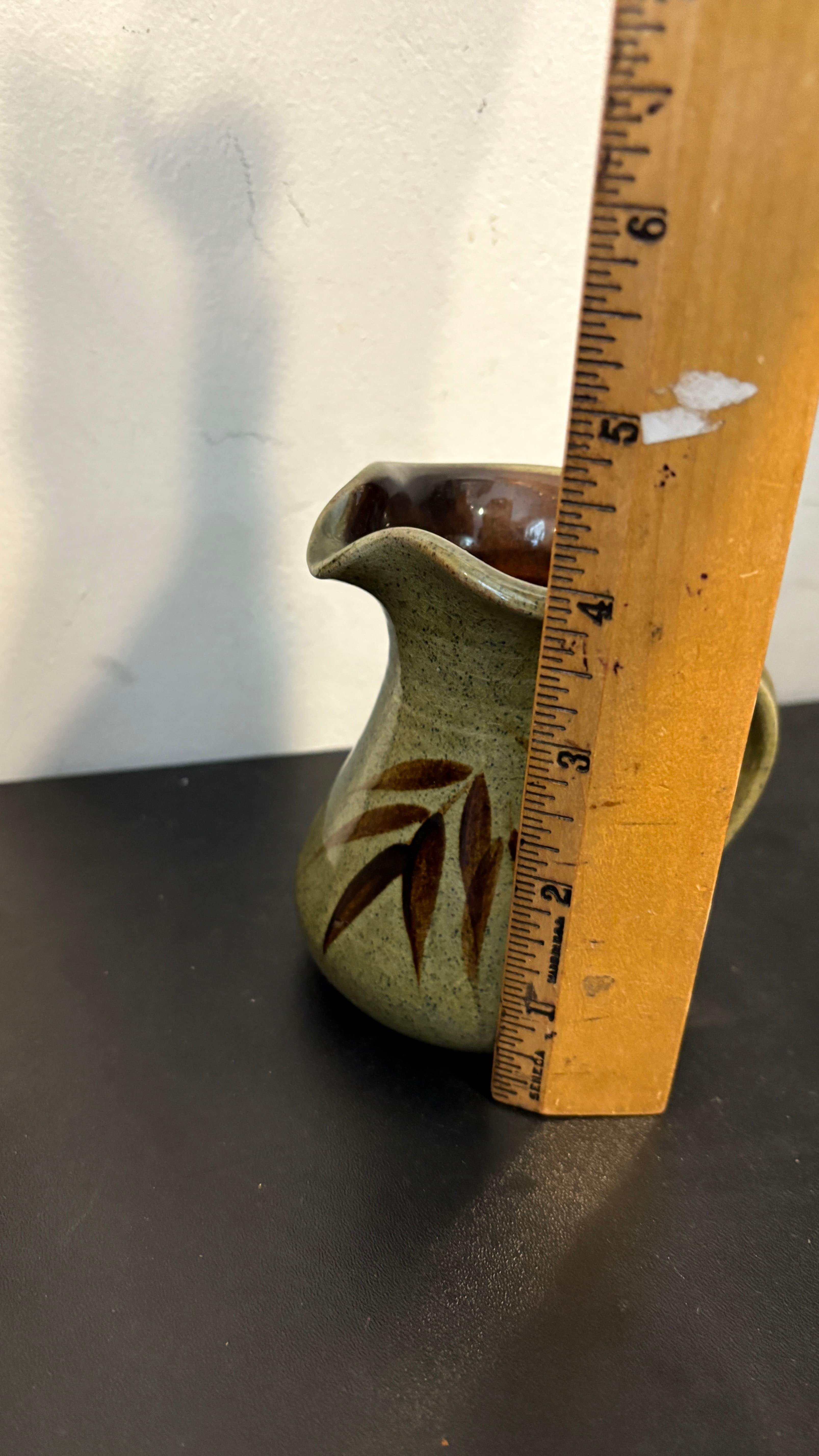 Green 4" Studio Pottery Pitcher - Regular