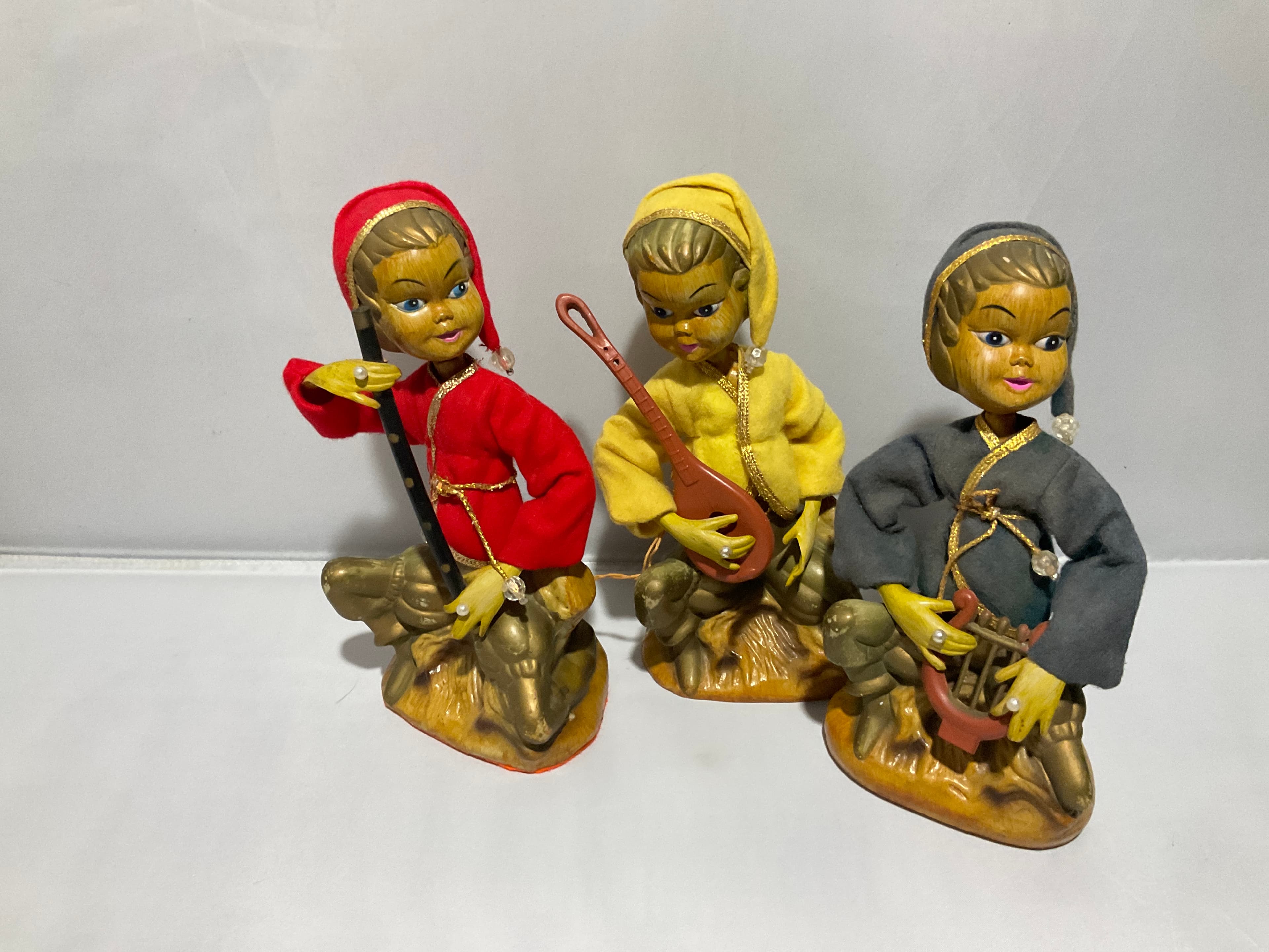 Set of 3 MCM Vintage Pixie Elf Musicians - Regular