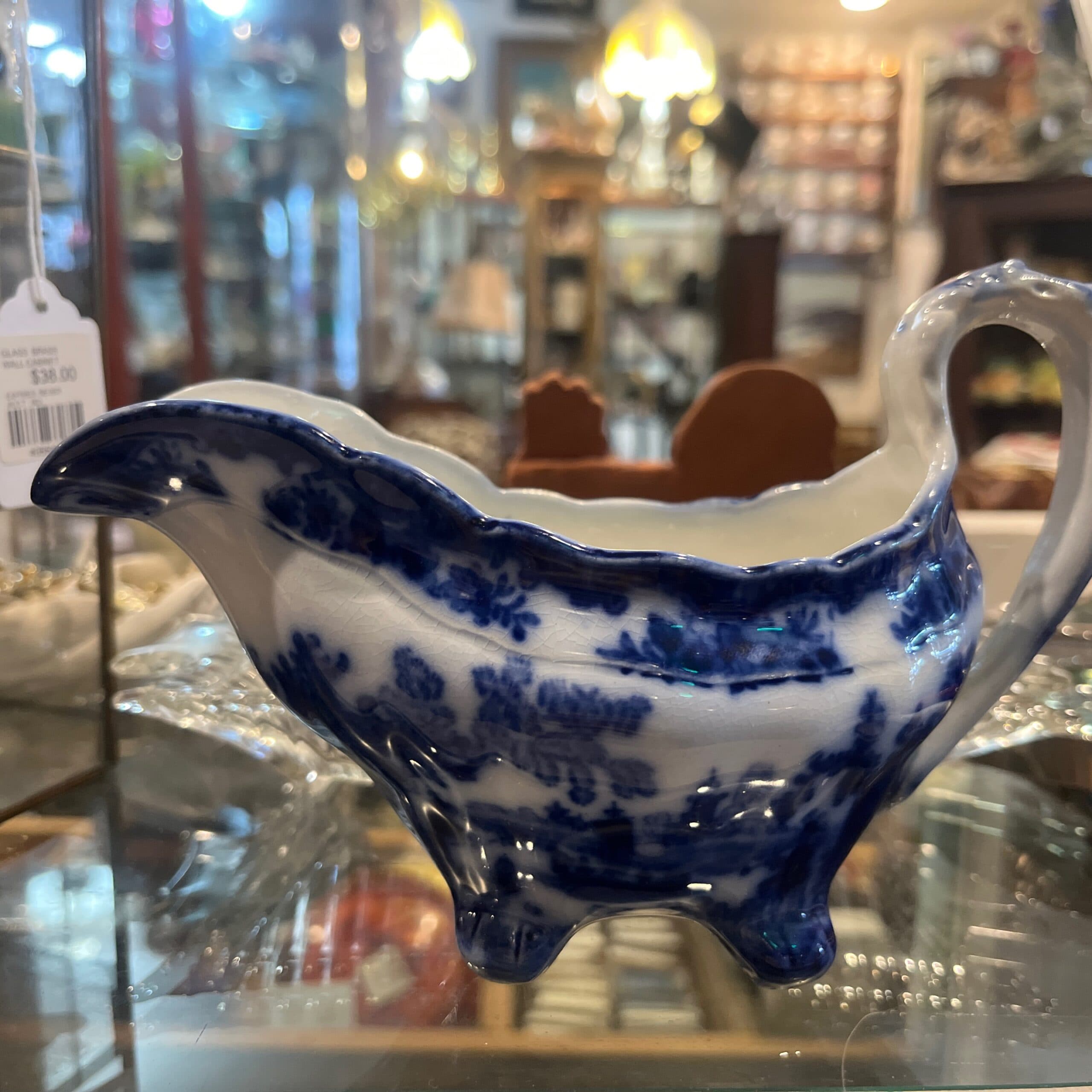 Flow blue sauce boat - Regular