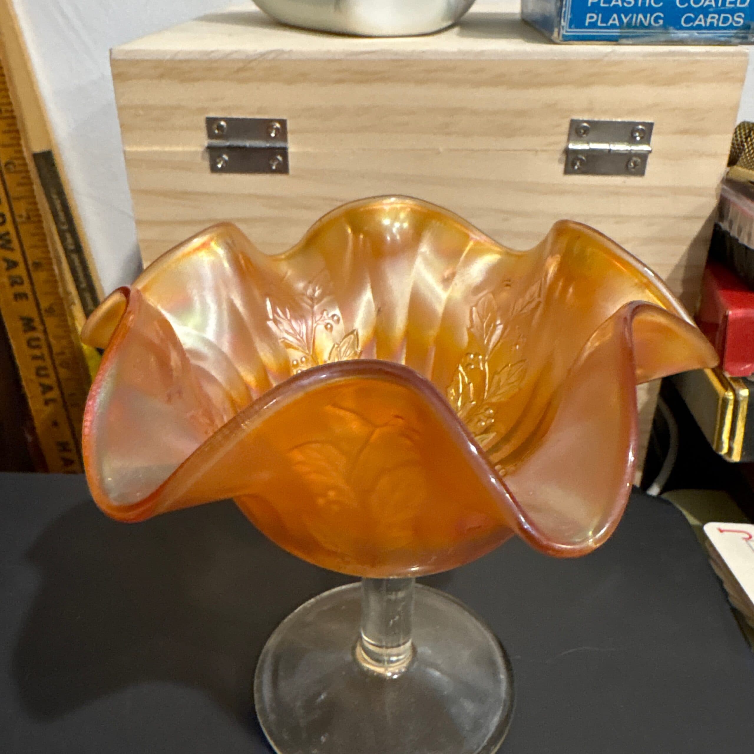 Fenton Carnival Glass Compote - Regular